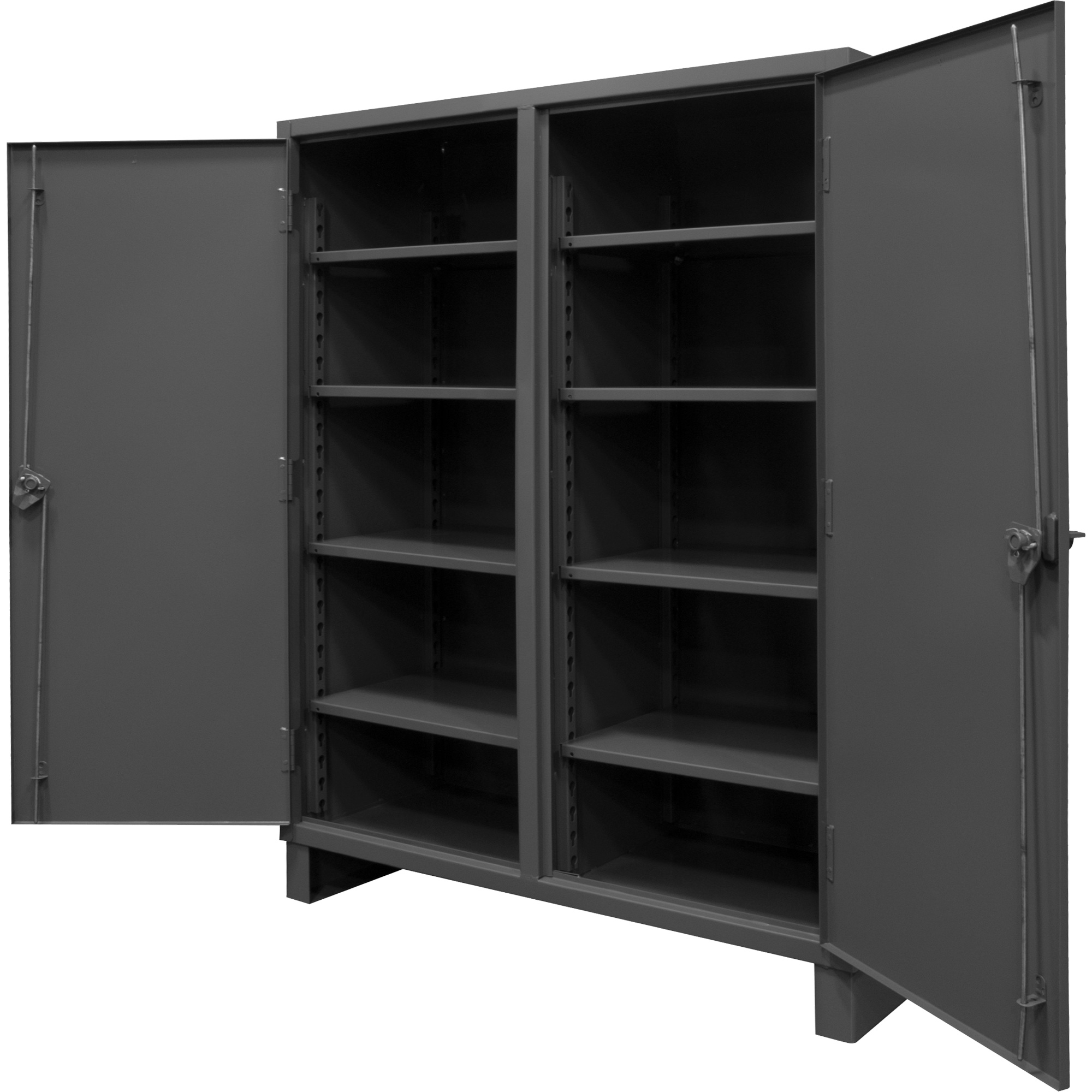 Armoire très robuste, Acier, 8 Tablettes, 78" h x 72" la x 24" P, Gris