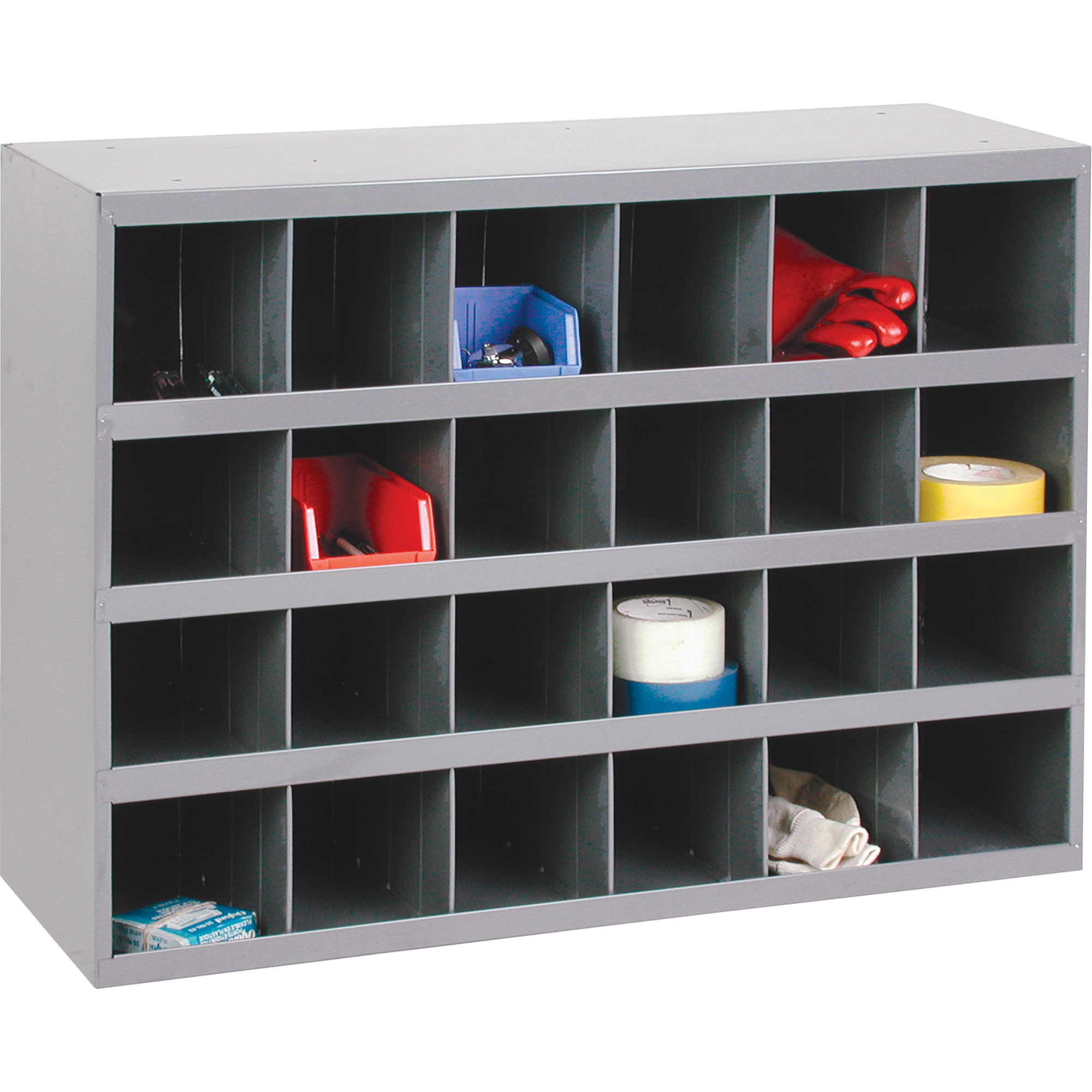 Armoires pour bacs de rangement en acier, 33-3/4" la x 12" p x 23-7/8" h, Gris
