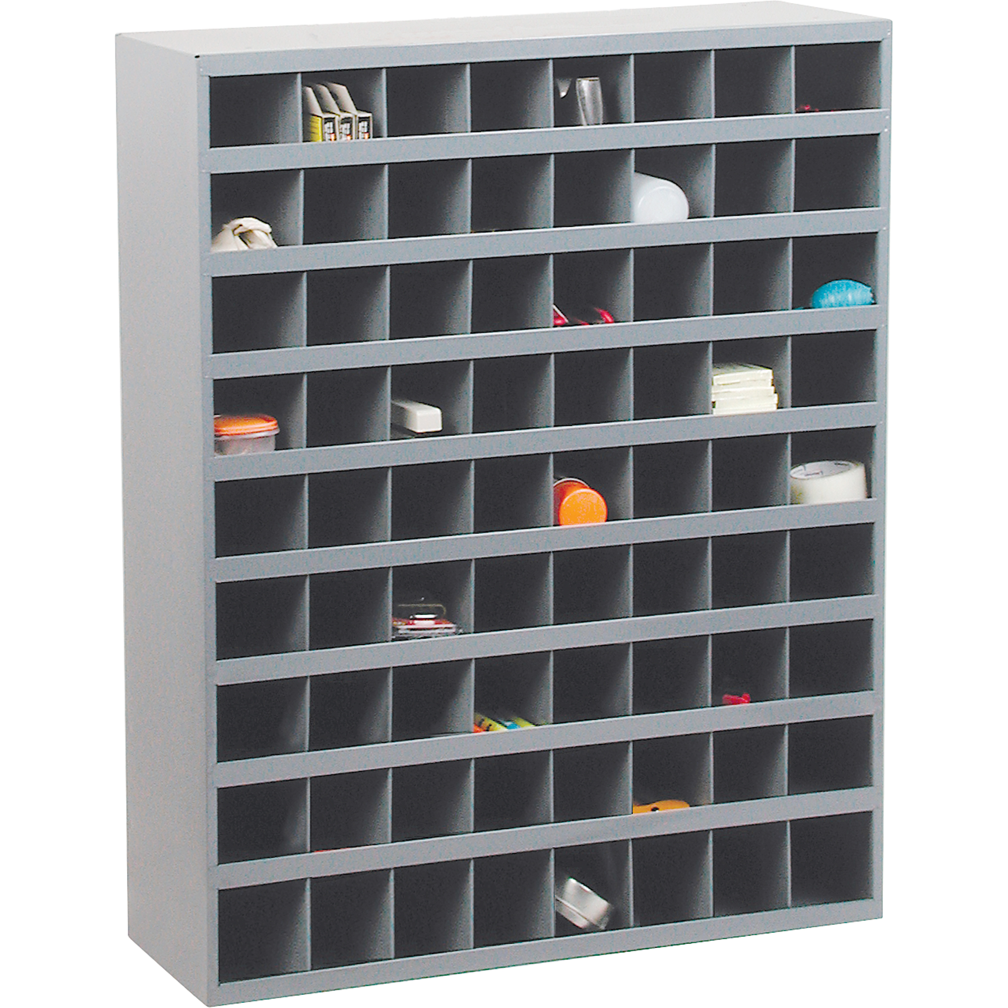 Armoires pour bacs de rangement en acier, 33-3/4" la x 12" p x 42" h, Gris – Image 2