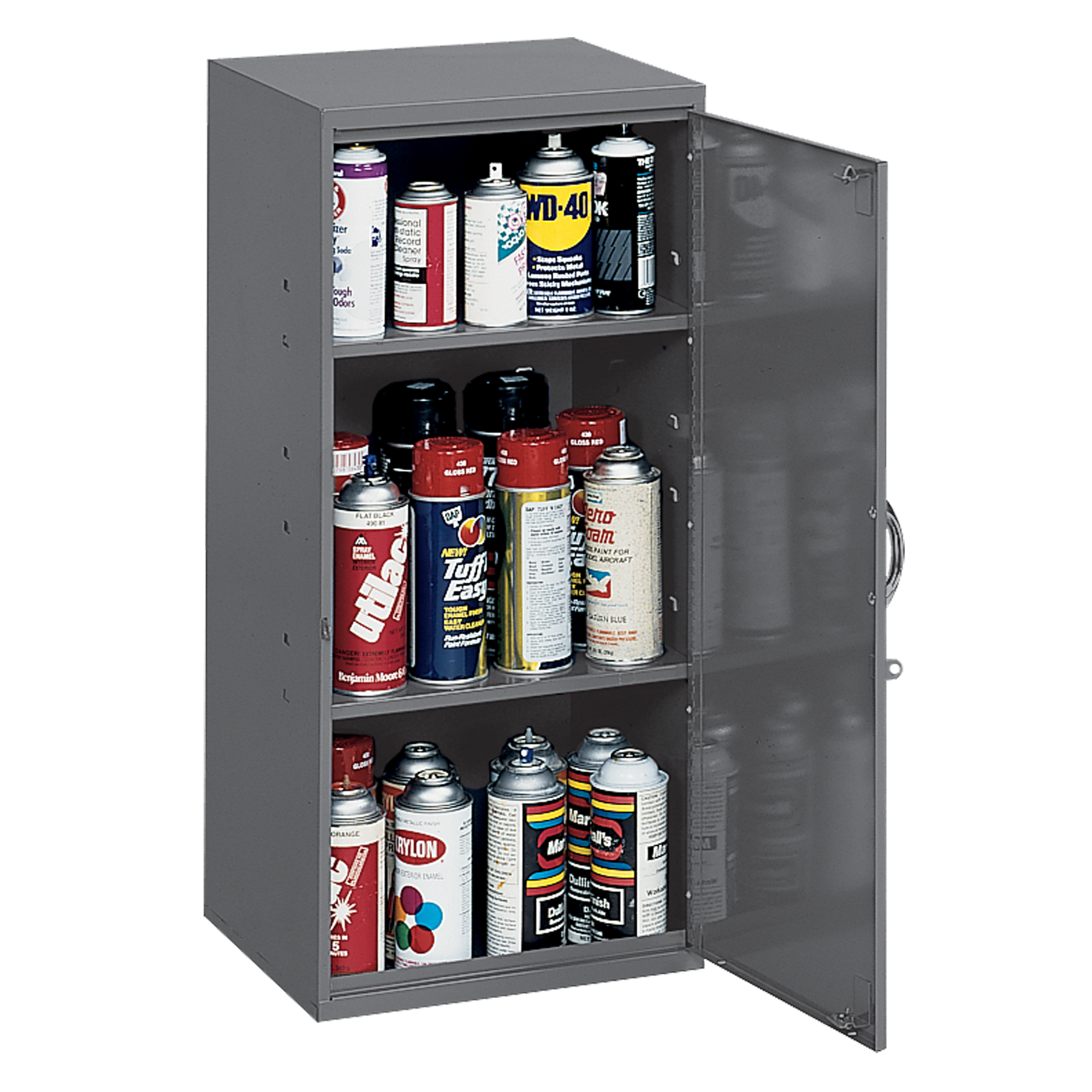 Armoires utilitaires, Acier, 2 Tablettes, 30" h x 13-3/4" la x 12-3/4" P, Gris