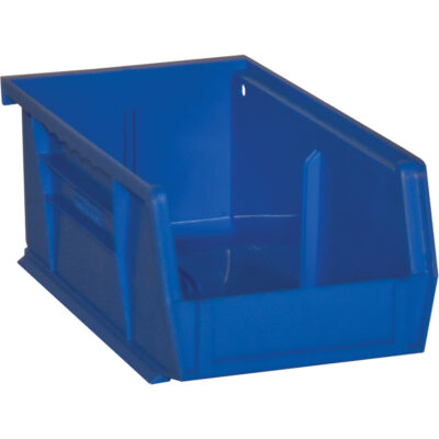 Bacs Hook-On BinsMD, 4" la x 3" H x 7" p, Bleu, Capacité 10 lb