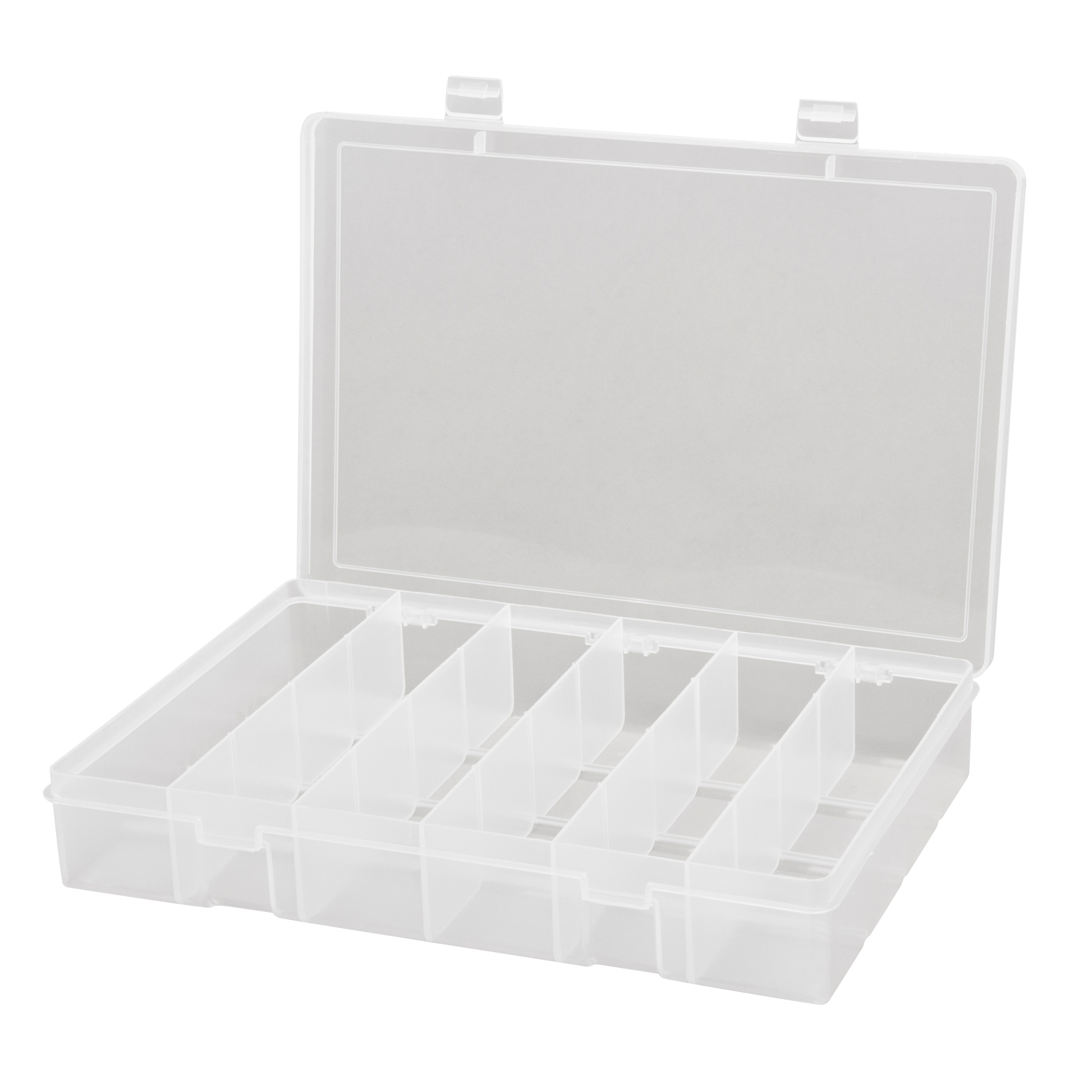 Boîtes à compartiments compactes en polypropylène, 13-1/8" la x 9" p x 2-5/16" h, 6 compartiments