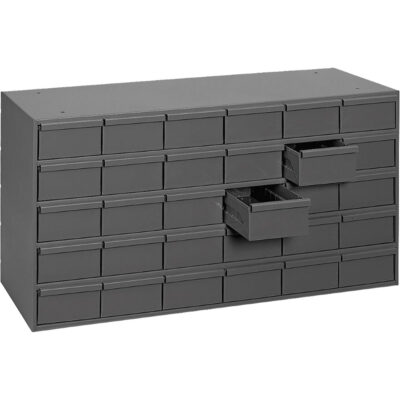 Casiers à tiroirs industriels, 30 tiroirs, 33-3/4" la x 11-5/8" p x 17-3/4" h, Gris