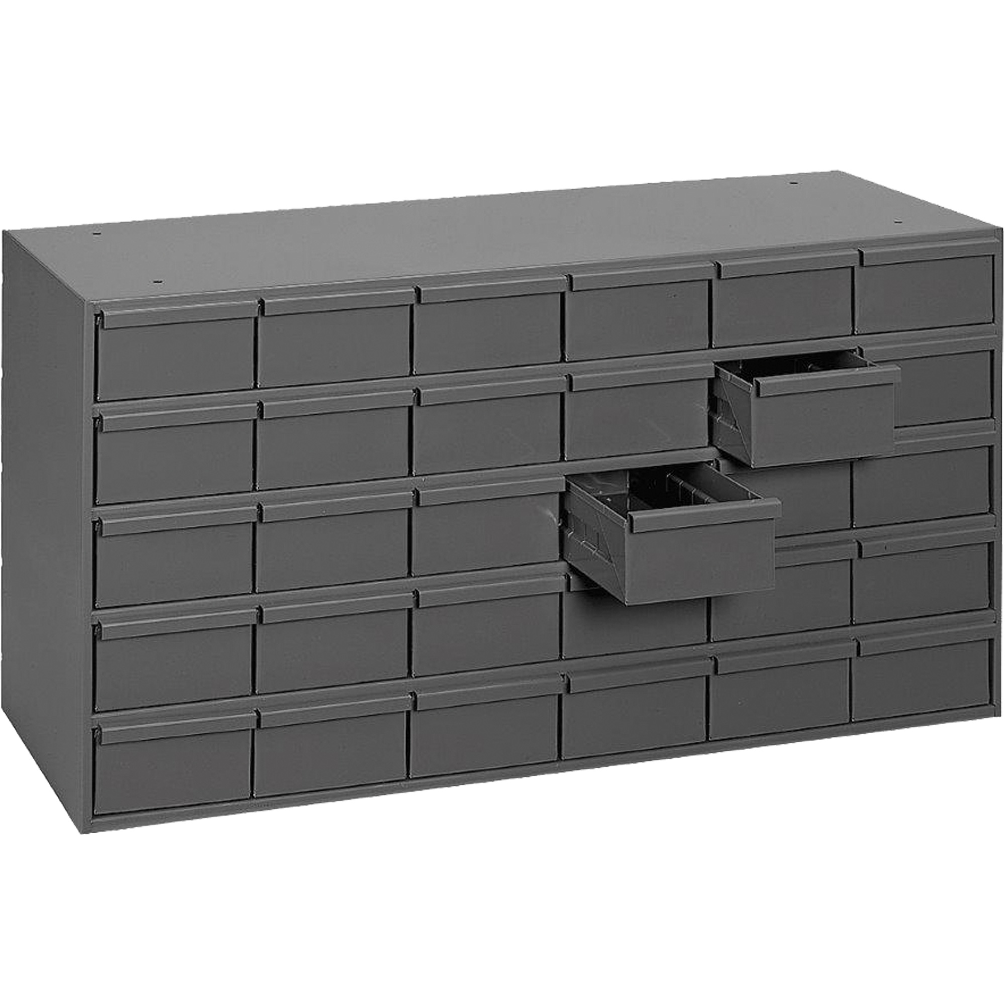 Casiers à tiroirs industriels, 30 tiroirs, 33-3/4" la x 11-5/8" p x 17-3/4" h, Gris
