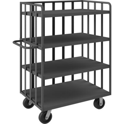 Chariot à tablettes ouvert portatif, 4 Tiers, 31-1/8" la x 57-1/2" h x 56-1/8" p, Capacité 3600 lb