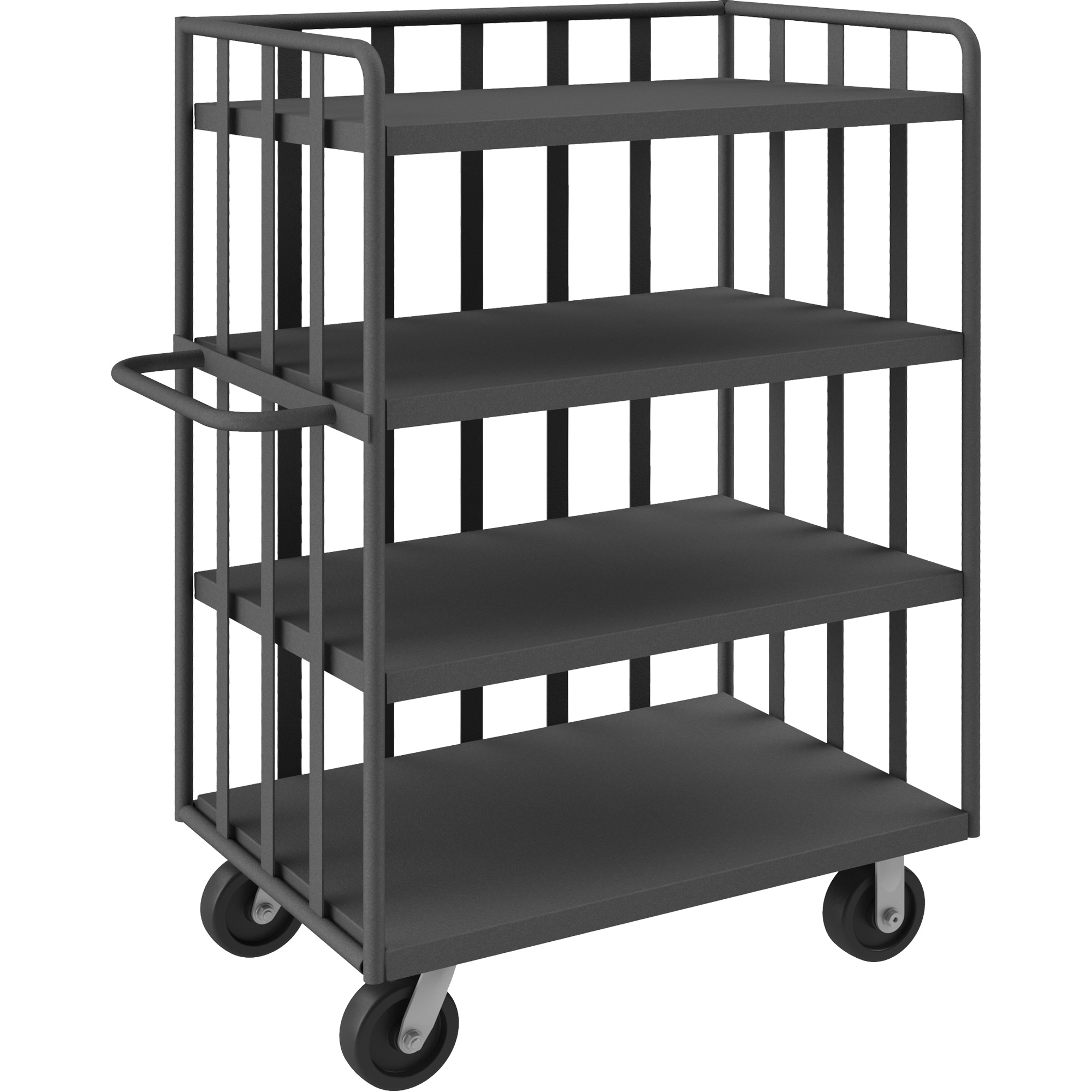 Chariot à tablettes ouvert portatif, 4 Tiers, 31-1/8" la x 57-1/2" h x 56-1/8" p, Capacité 3600 lb