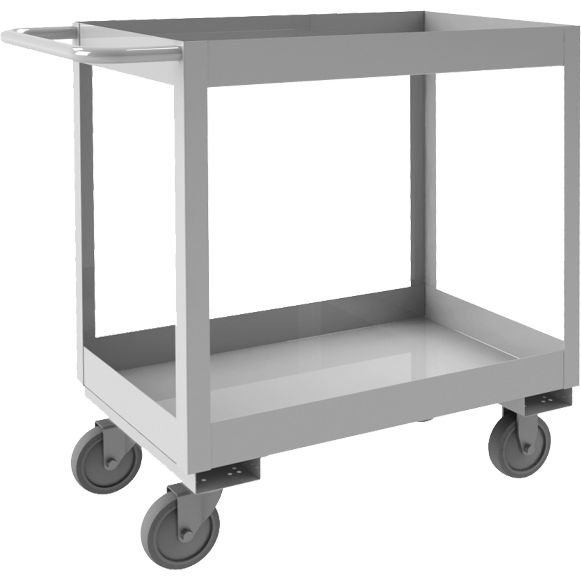 Chariot avec tablettes de calibre industriel, 2 Tiers, 16" la x 34" h x 36-7/16" p, Capacité 600 lb