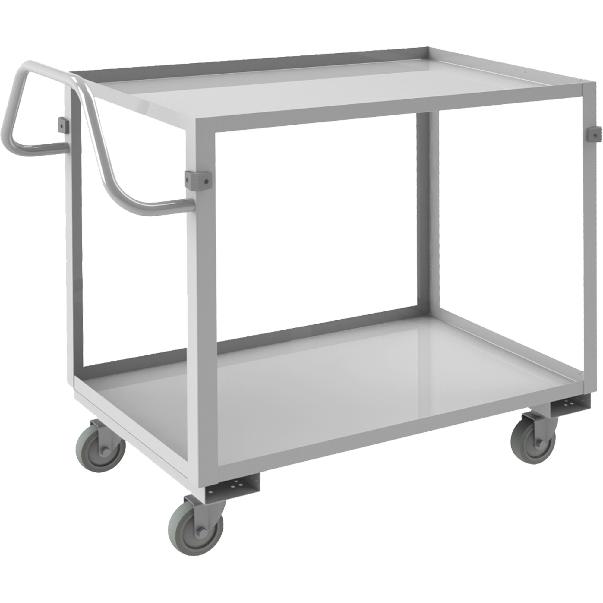 Chariot avec tablettes de calibre industriel, 2 Tiers, 22-1/2" la x 36-1/2" h x 42-7/16" p, Capacité 600 lb