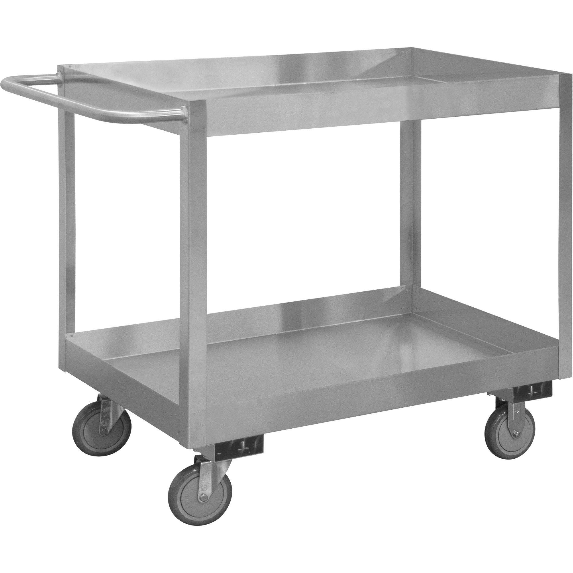 Chariot avec tablettes de calibre industriel, 2 Tiers, 18-1/8" la x 35" h x 36" p, Capacité 1200 lb