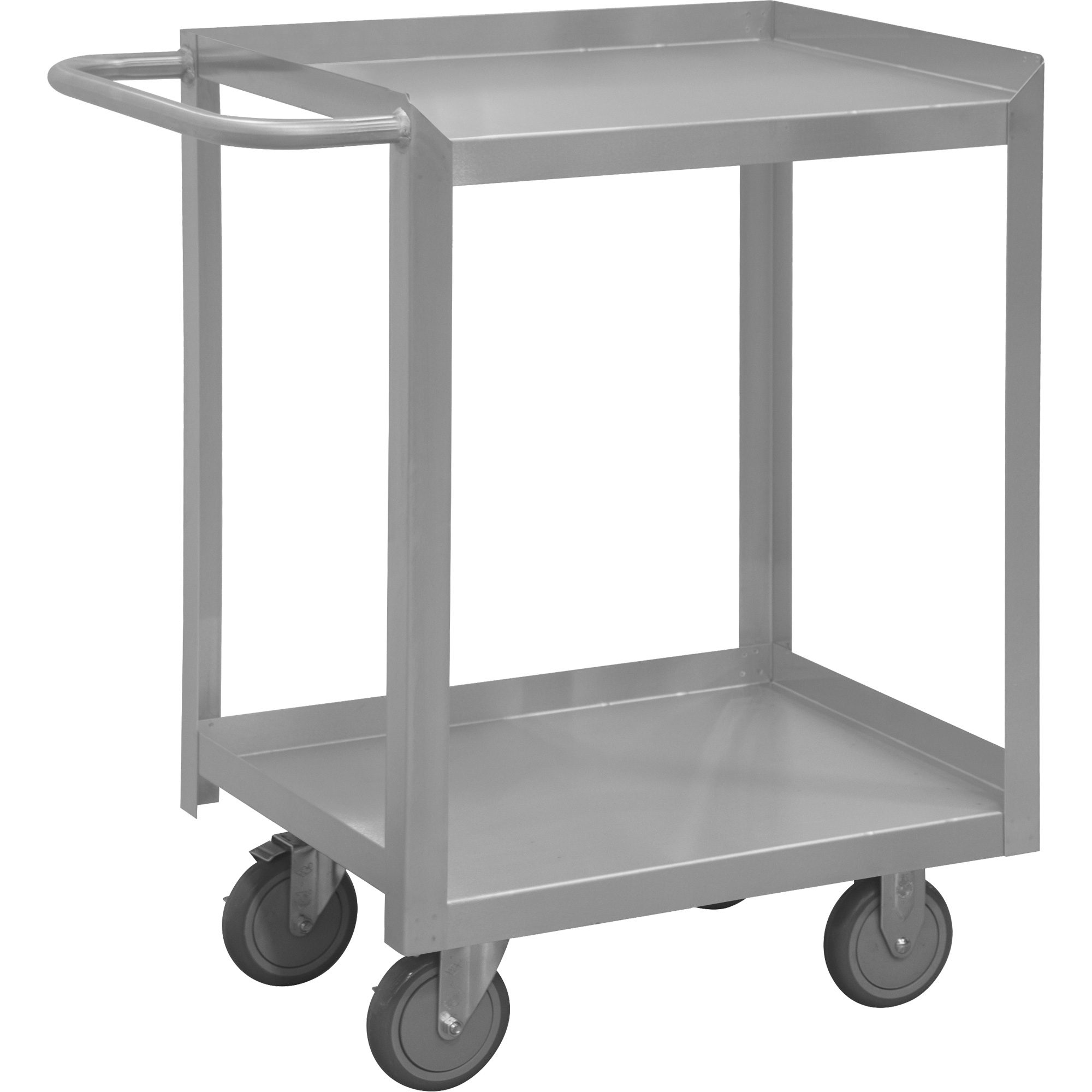 Chariot avec tablettes de calibre industriel, 2 Tiers, 24-1/8" la x 35" h x 42" p, Capacité 1200 lb