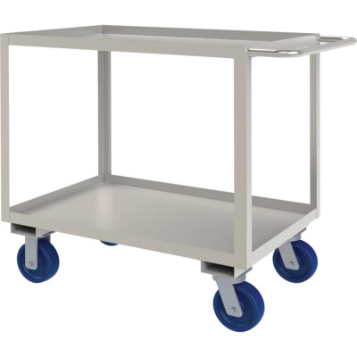 Chariot avec tablettes de calibre industriel, 2 Tiers, 24-1/8" la x 36" h x 42" p, Capacité 1200 lb