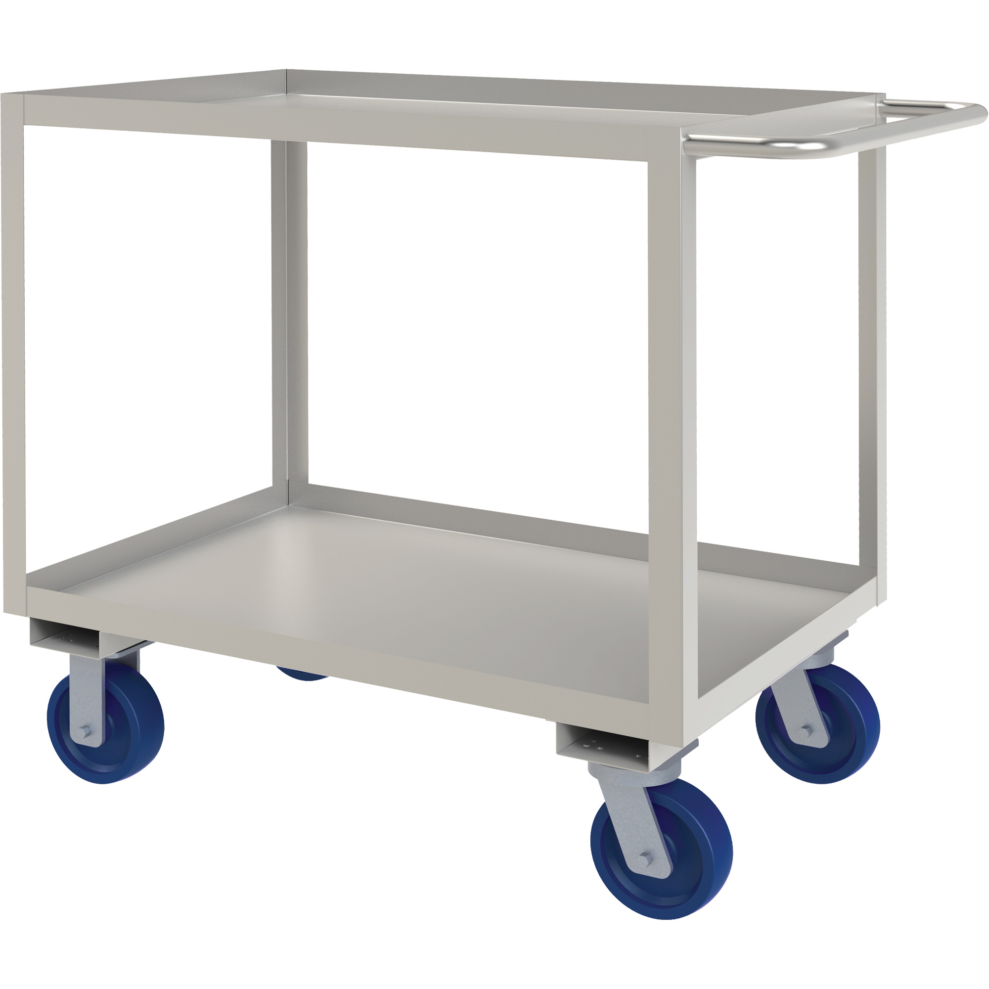 Chariot avec tablettes de calibre industriel, 2 Tiers, 24-1/8" la x 36" h x 42" p, Capacité 1200 lb