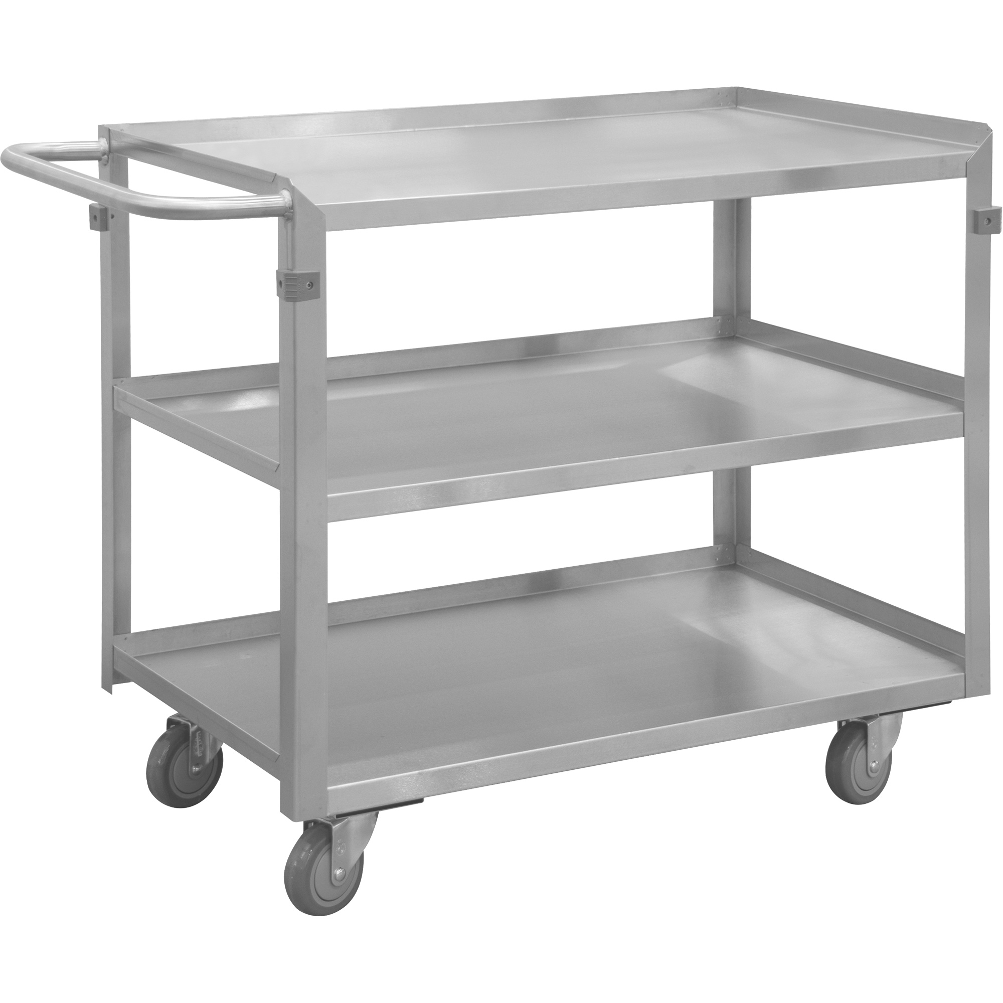 Chariot avec tablettes de calibre industriel, 3 Tiers, 17" la x 34" h x 30-7/16" p, Capacité 500 lb