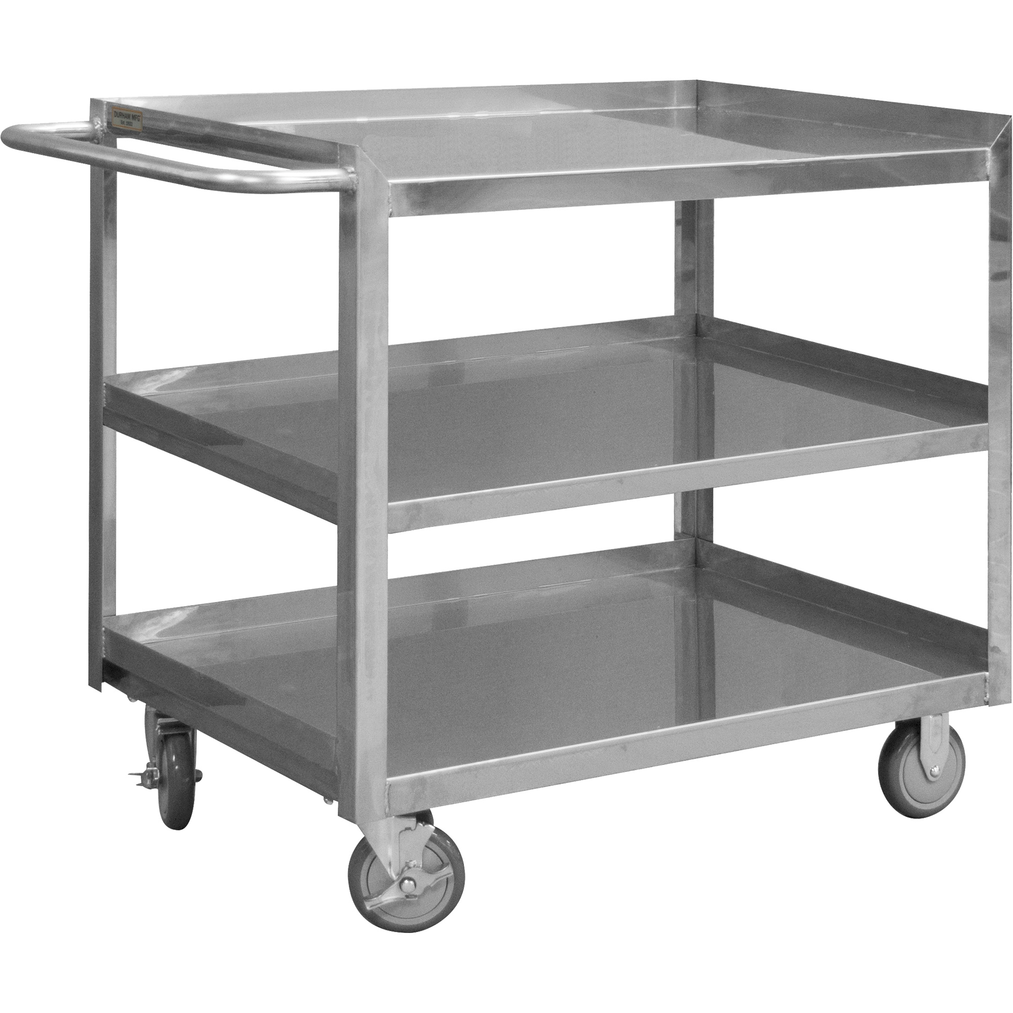 Chariot avec tablettes de calibre industriel, 3 Tiers, 18-1/8" la x 35" h x 36" p, Capacité 1200 lb