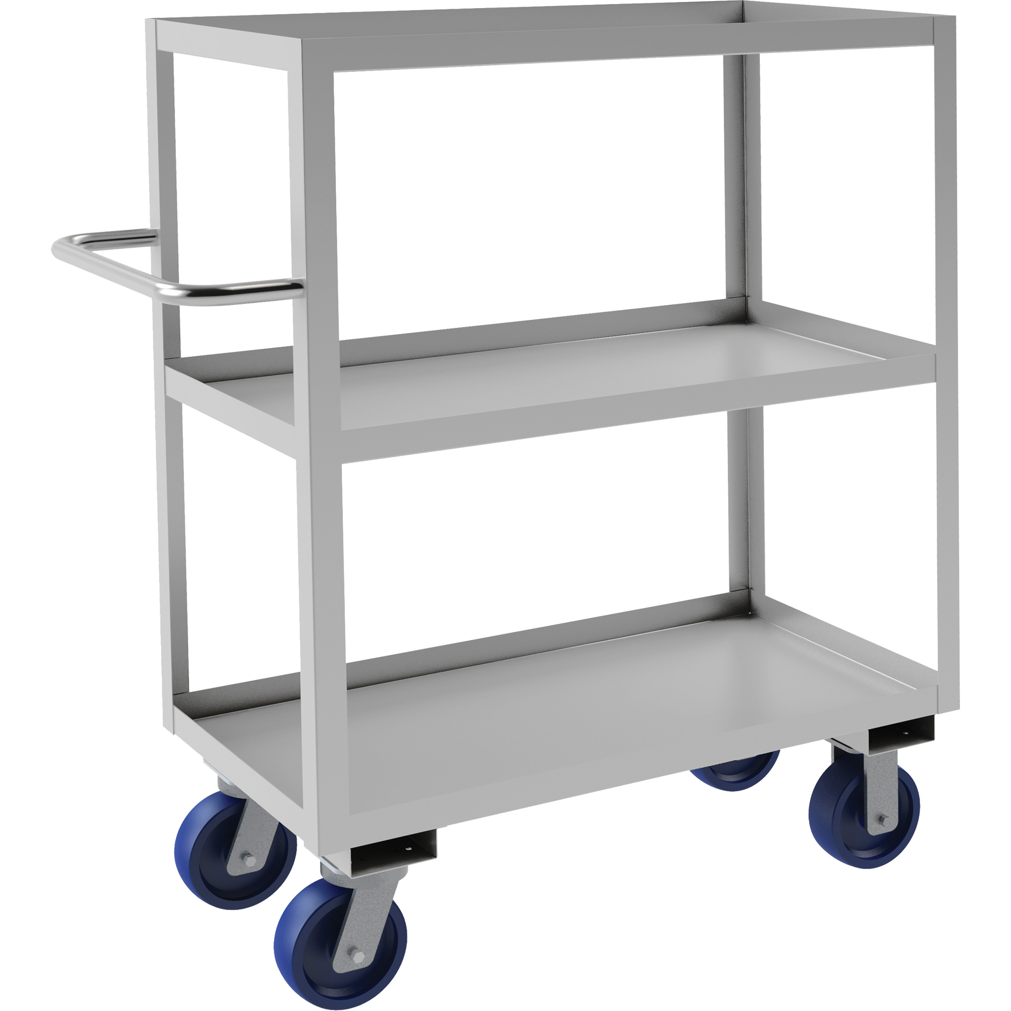 Chariot avec tablettes de calibre industriel, 3 Tiers, 18-1/8" la x 47" h x 42" p, Capacité 1200 lb