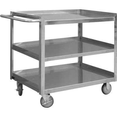 Chariot avec tablettes de calibre industriel, 3 Tiers, 24-1/8" la x 35" h x 42" p, Capacité 1200 lb