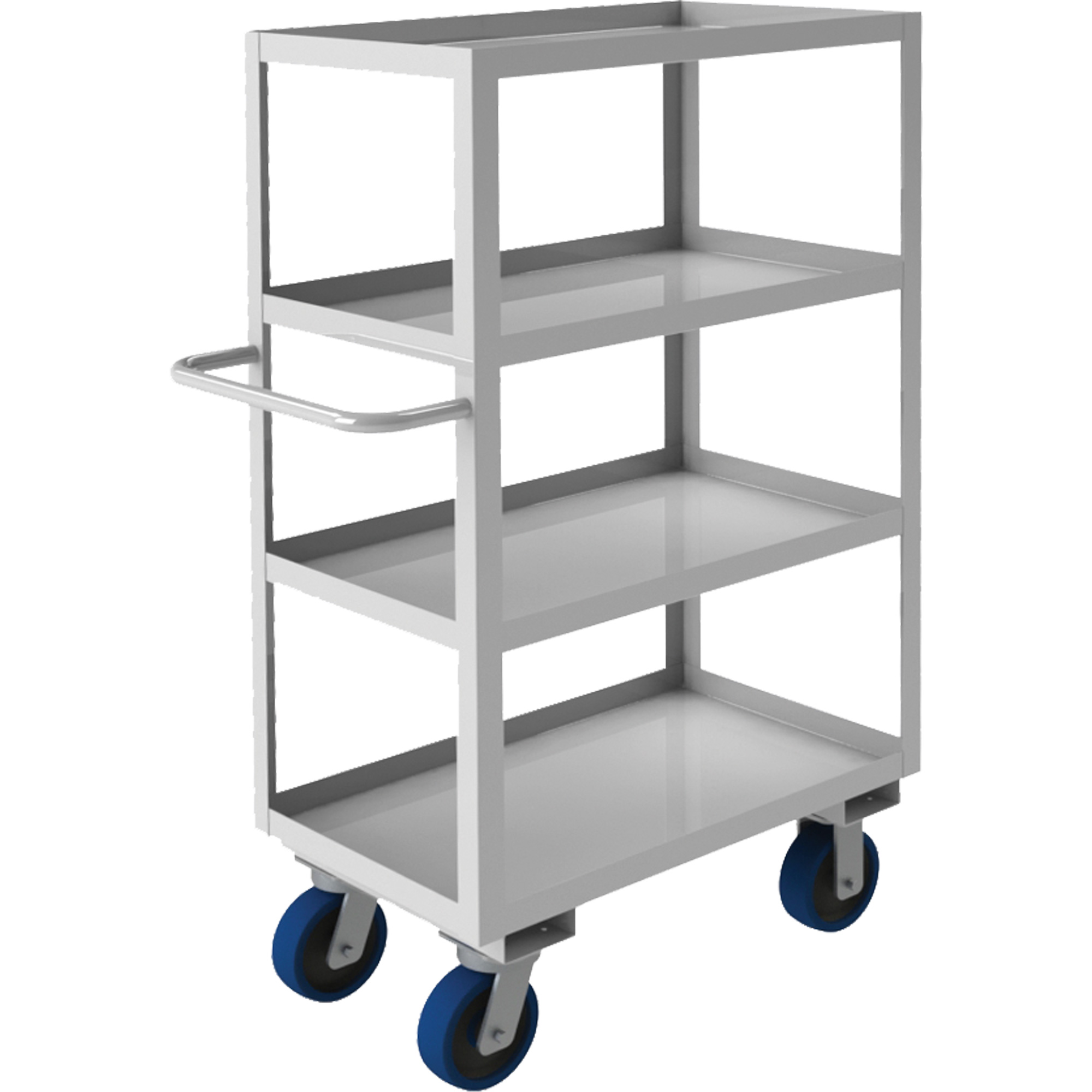 Chariot avec tablettes de calibre industriel, 4 Tiers, 18-1/8" la x 53" h x 36" p, Capacité 1200 lb