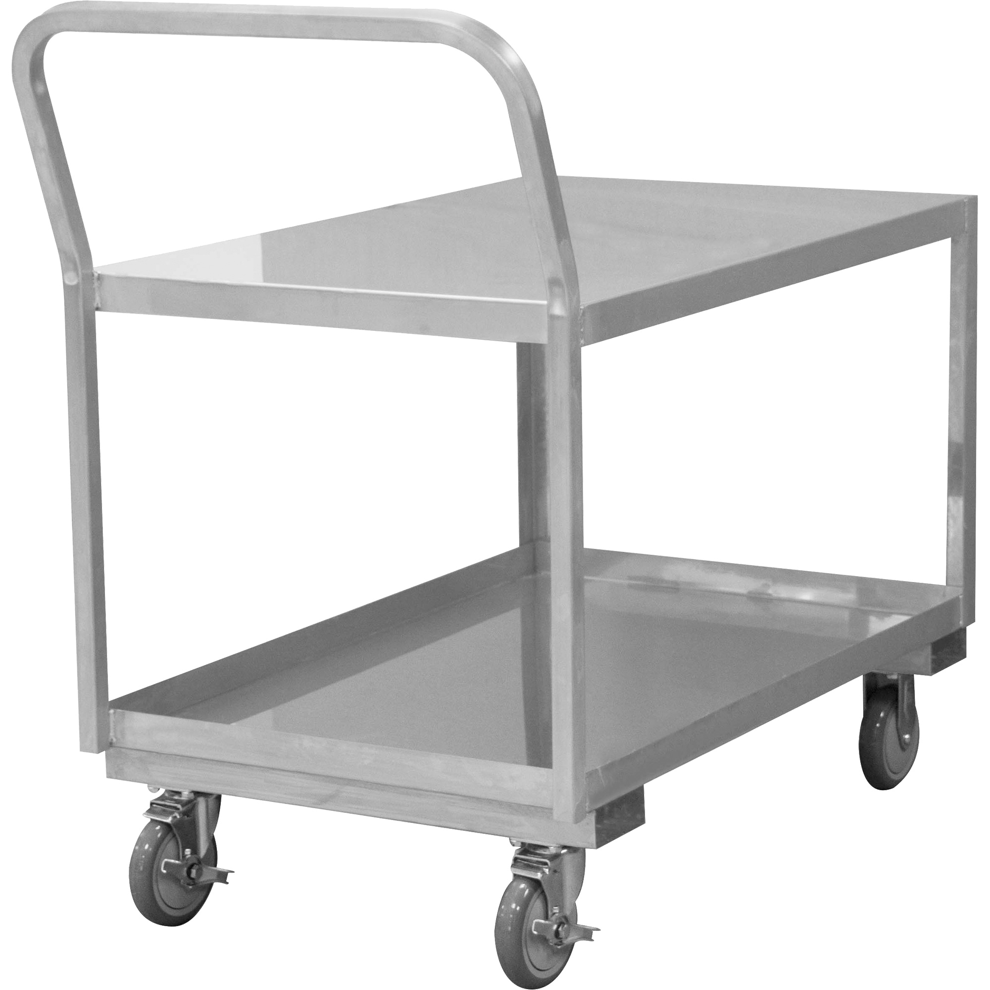 Chariot d'atelier industriel à profil bas, 2 niveaux, 24-1/8" la x 40-3/4" p x 38-1/8" h, 1200 lb Cap