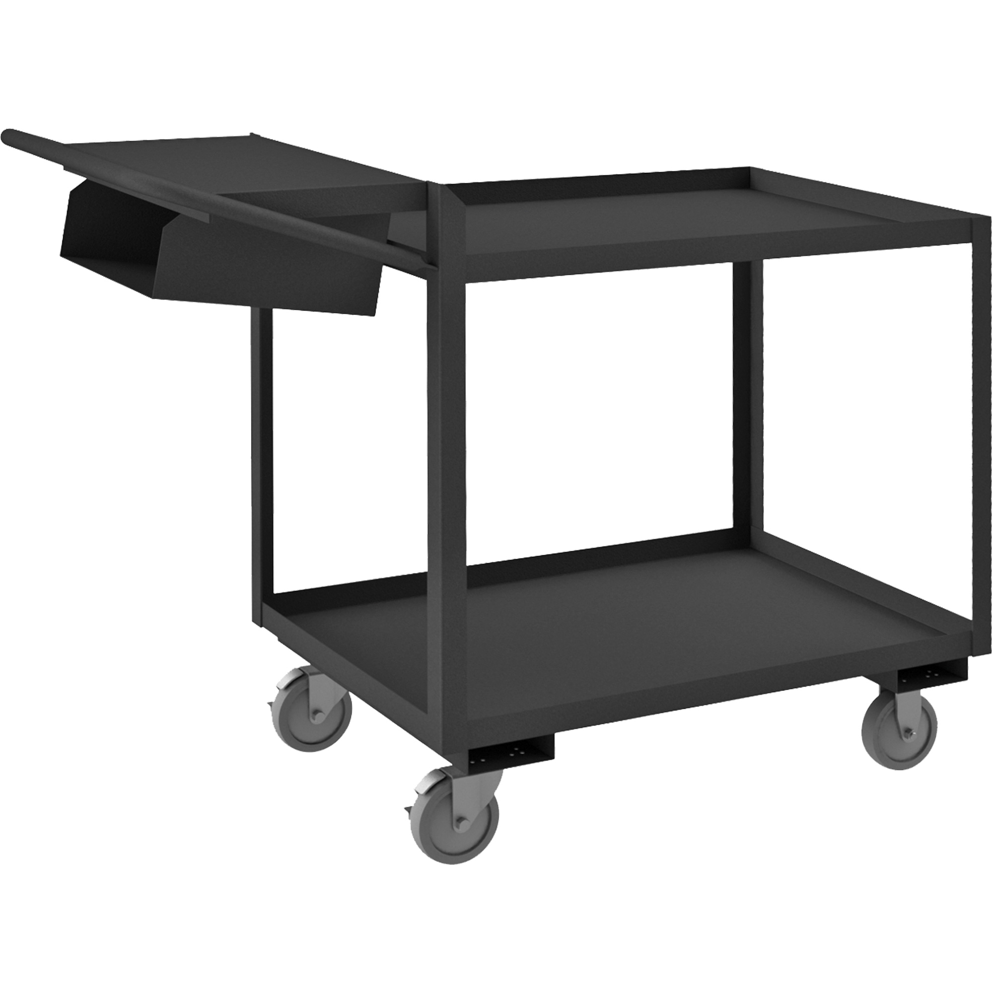 Chariot de préparation de commande, 40-1/4" h x 24-1/4" la x 52-3/8" p, 2 Tablettes, Capacité 1200 lb