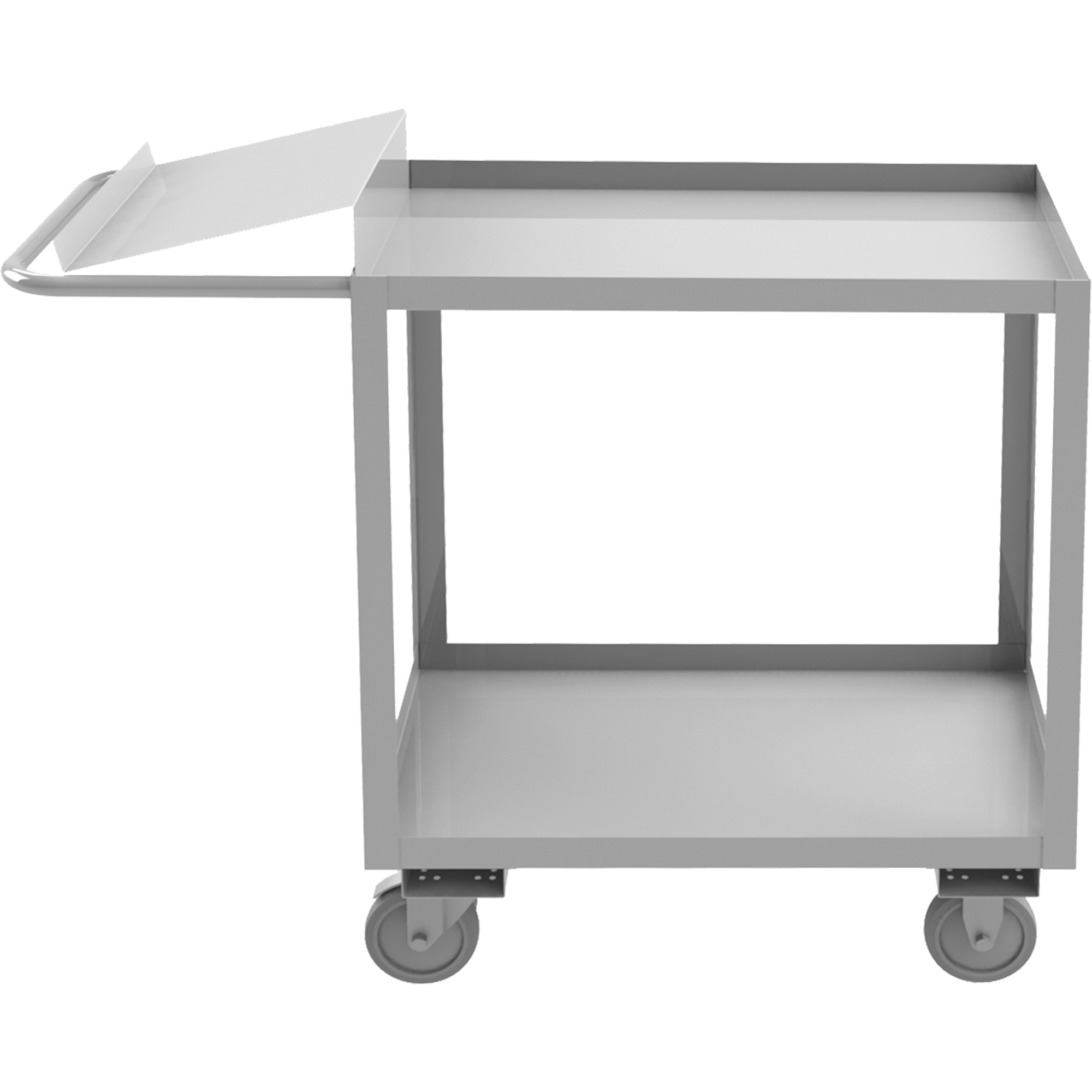 Chariot de préparation de commande de calibre industriel, 39" h x 18-1/8" la x 45" p, 2 Tablettes, Capacité 1200 lb