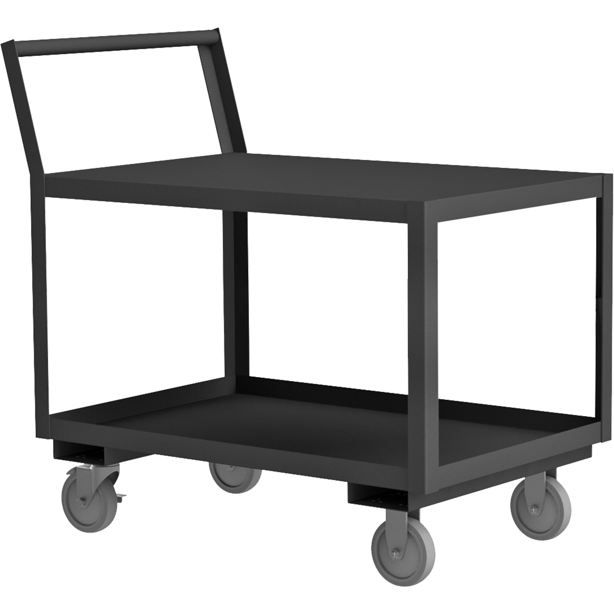 Chariot de service avec surface surbaissée, 2 niveaux, 18-1/4" la x 33" p x 37-1/2" h, 1200 lb Cap