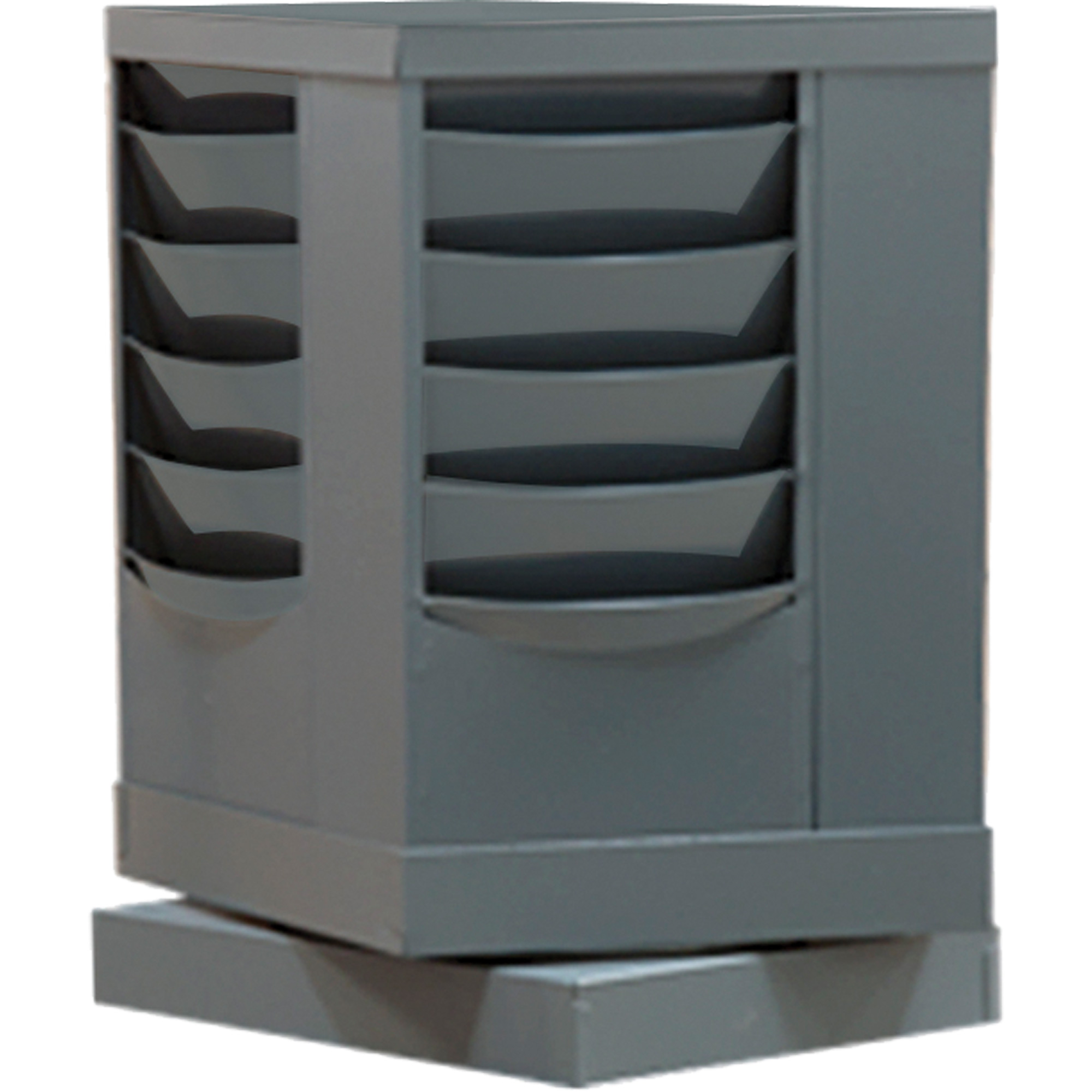 Porte-documents, Rotatif, 20 fentes, Acier, 14-1/8" la x 14-1/8" p x 23-1/8" h