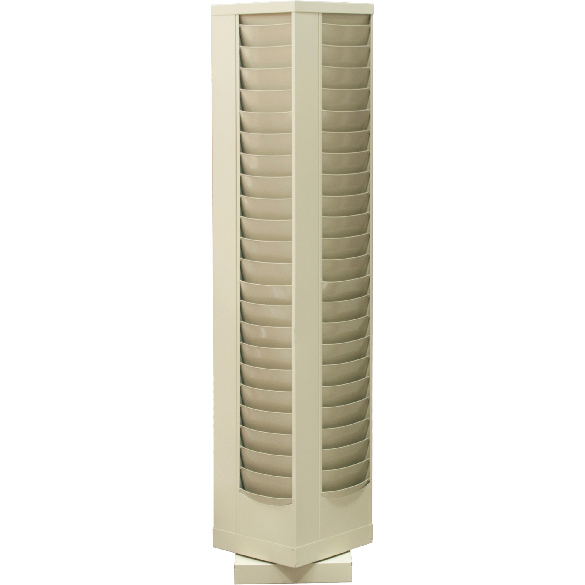 Porte-documents, Rotatif, 92 fentes, Acier, 14-1/8" la x 14-1/8" p x 68-3/8" h