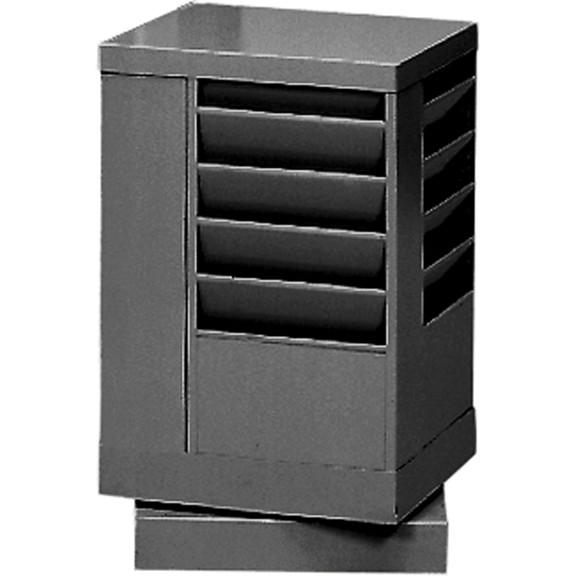 Présentoirs, Rotatif, 20 fentes, Acier, 14-1/8" la x 14-1/8" p x 21-1/4" h