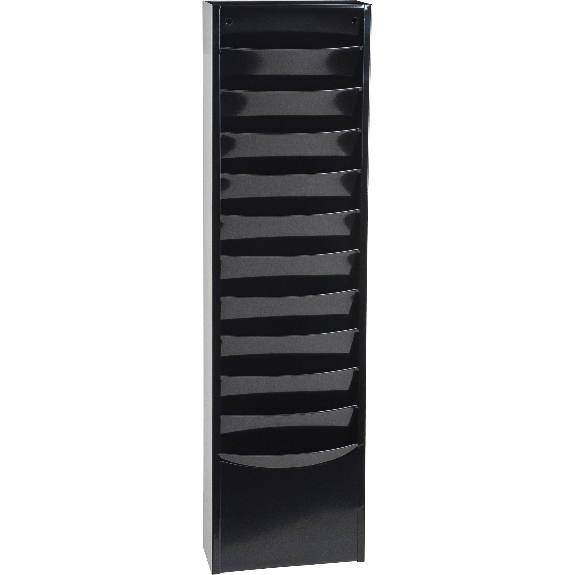 Présentoirs, Stationnaire, 11 fentes, Acier, 9-3/4" la x 4-1/8" p x 36" h