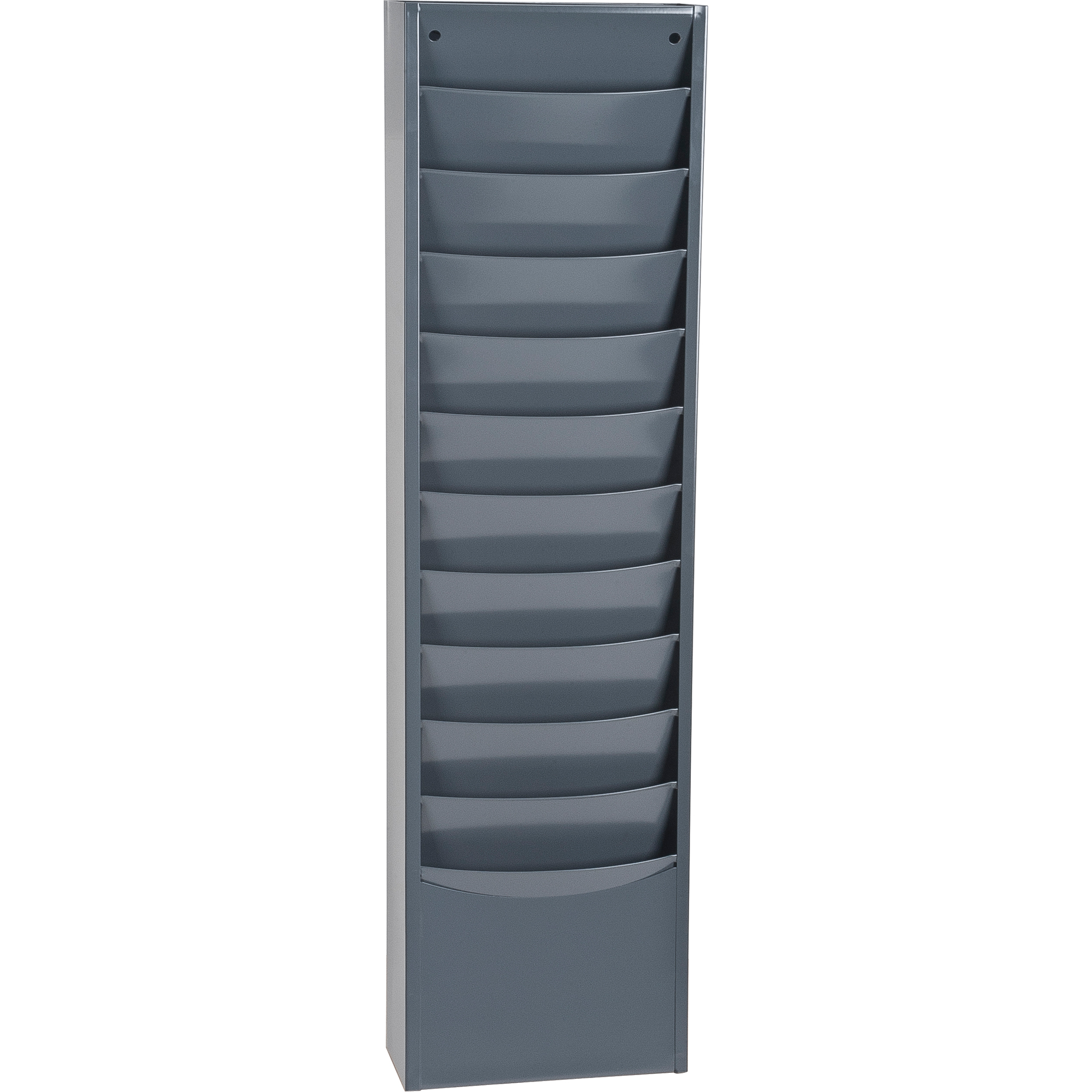 Présentoirs, Stationnaire, 11 fentes, Acier, 9-3/4" la x 4-1/8" p x 36" h