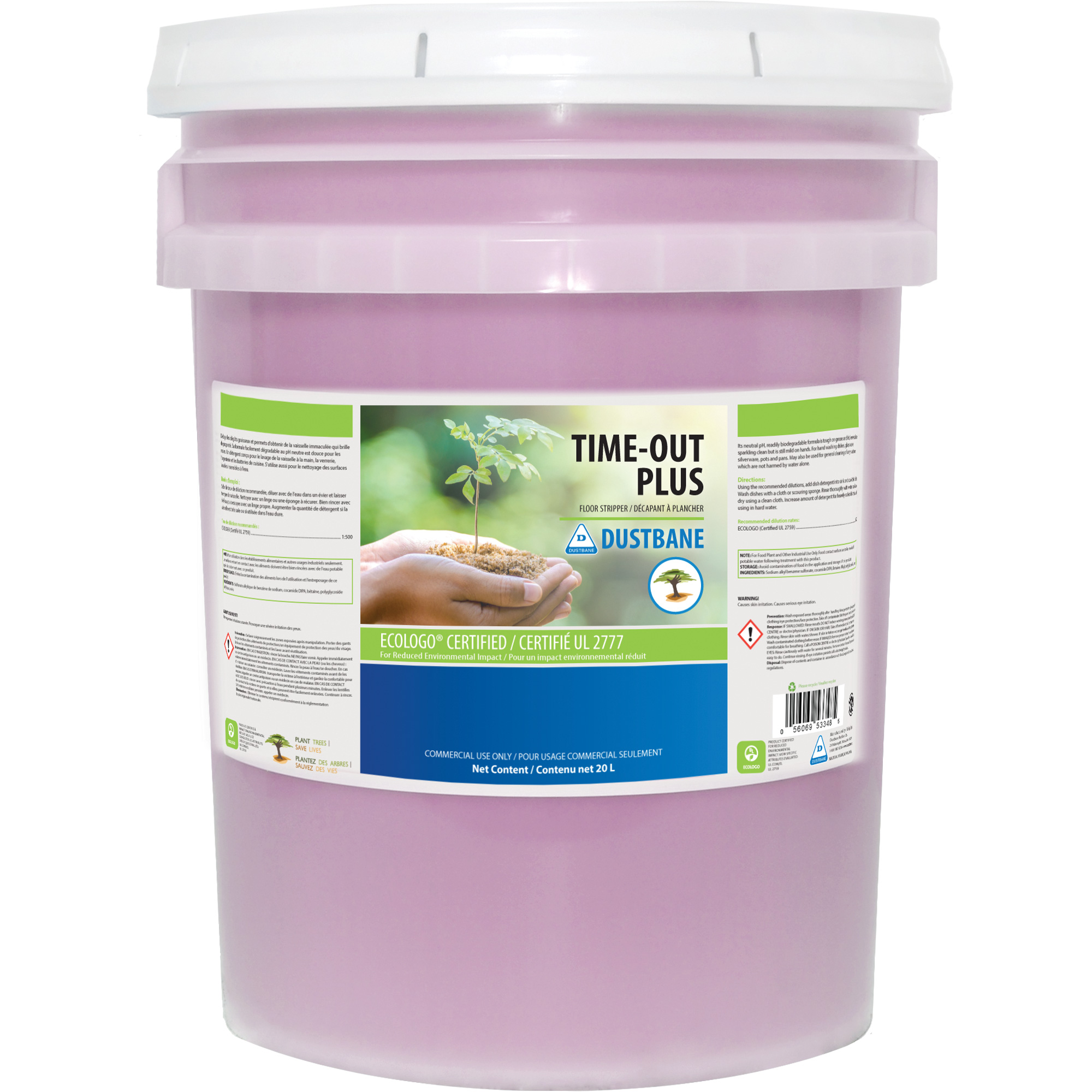Décapants à plancher Time-Out Plus, 20 L, Seau