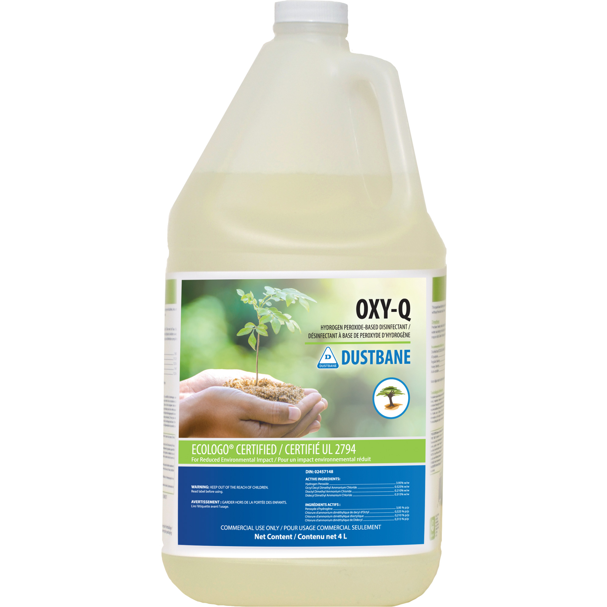 Désinfectant à base de peroxyde d'hydrogène, 4 L, Cruche