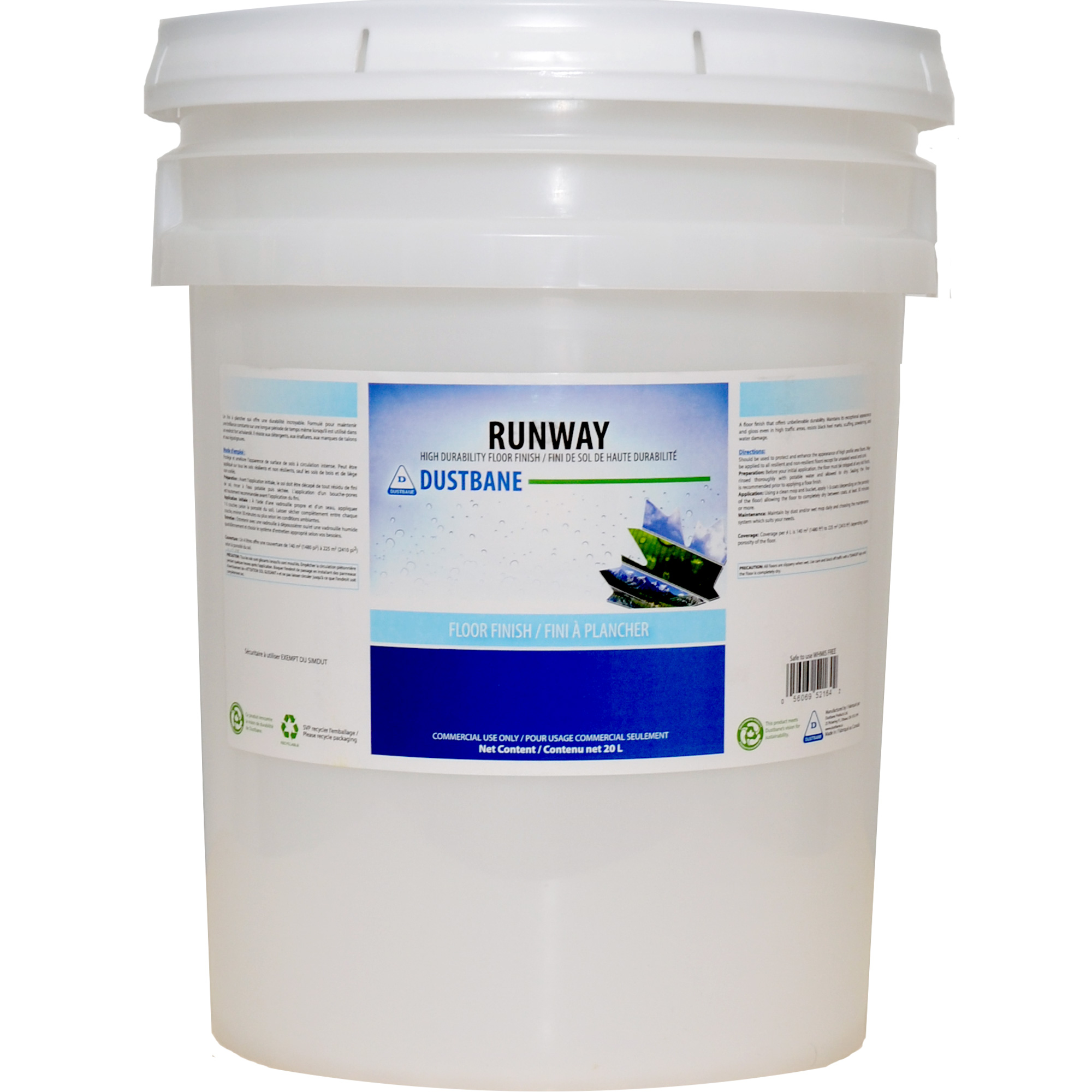 Fini à plancher de haute durabilité Runway, 20 L, Baril