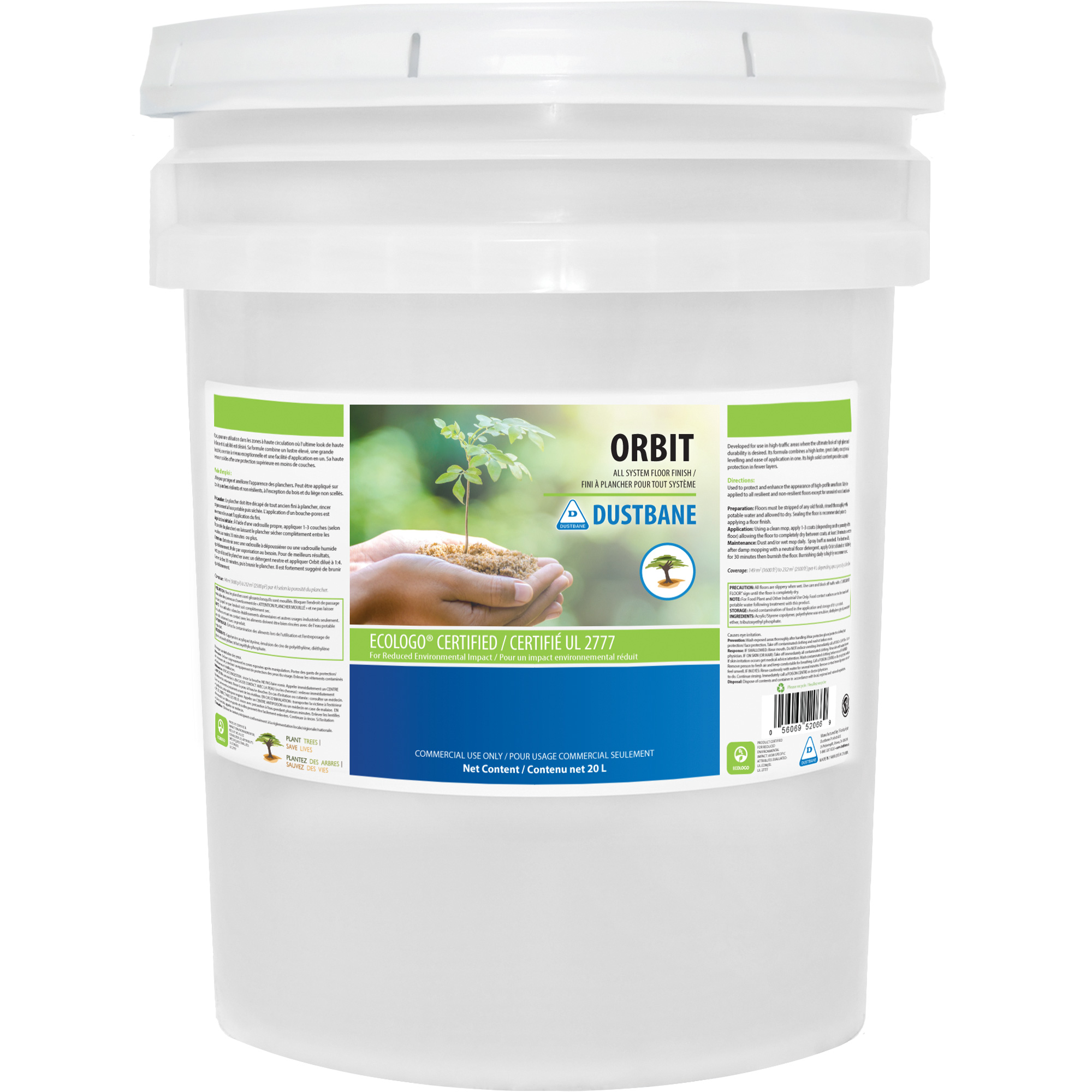 Fini de plancher pour tout système Orbit, 20 L, Cruche