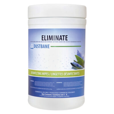 Lingettes Eliminate virucide, 7" x 8", 180 lingettes