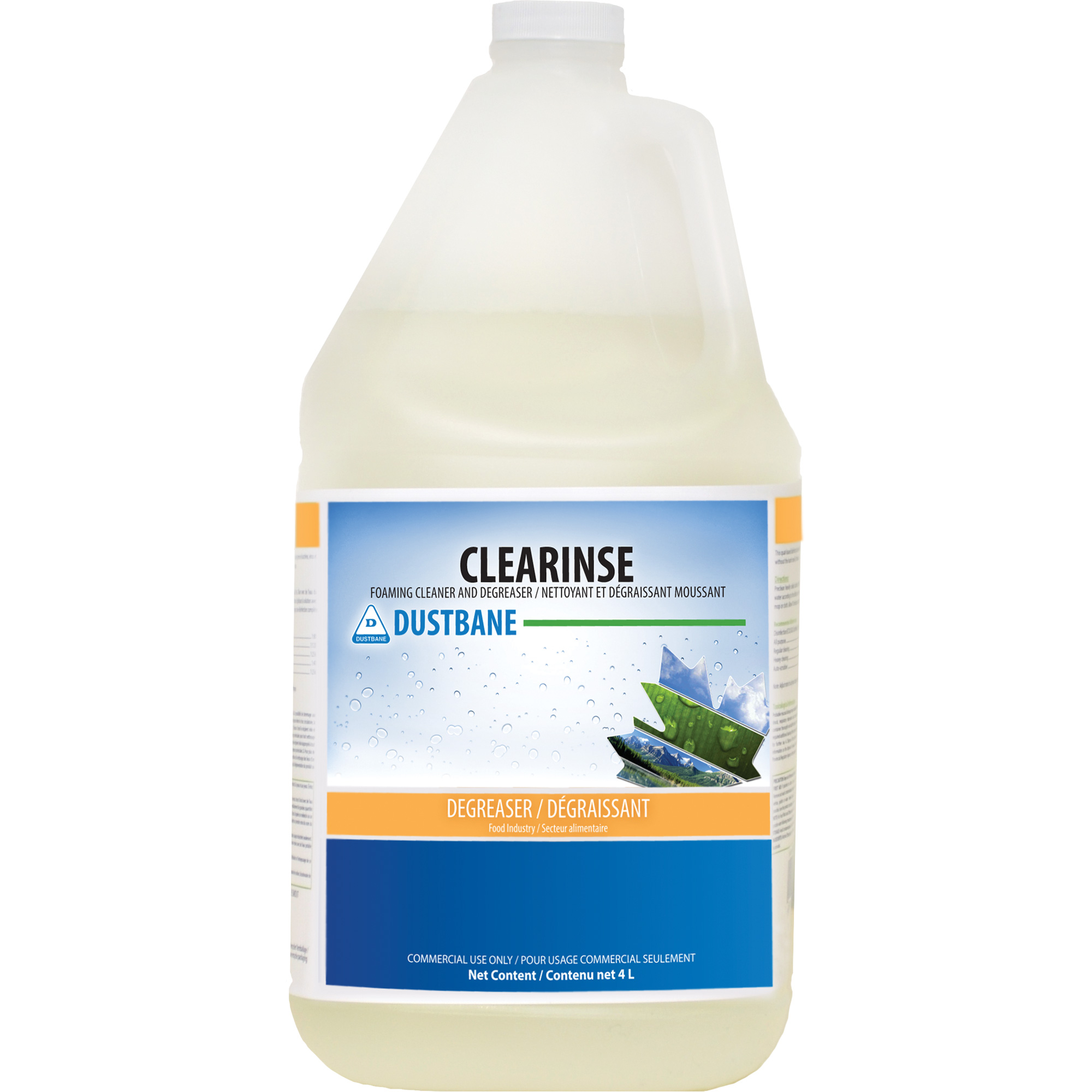 Nettoyant et dégraissant moussant Clearinse, 4 L, Cruche