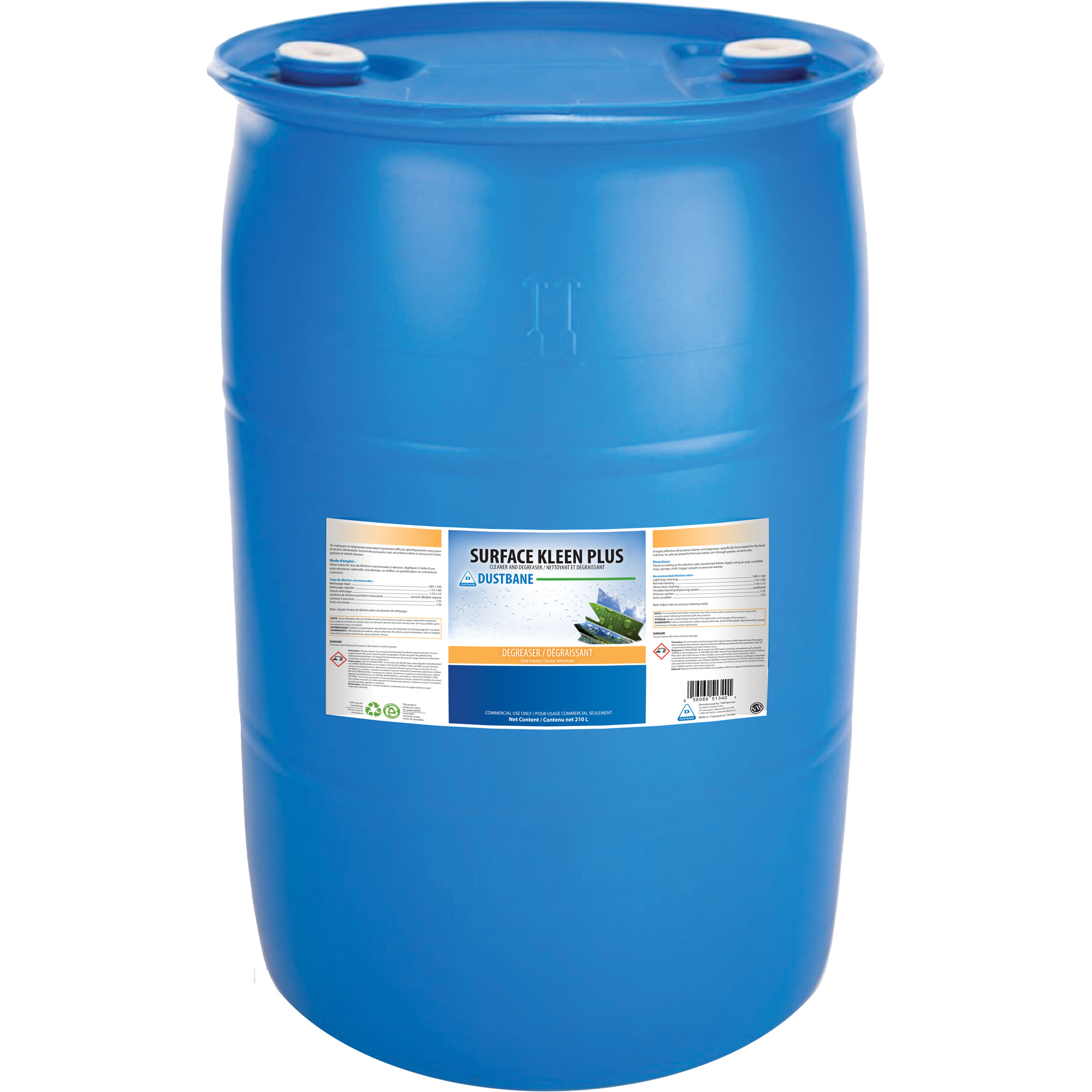 Nettoyant et dégraissant Surface Kleen Plus, 210 L, Baril