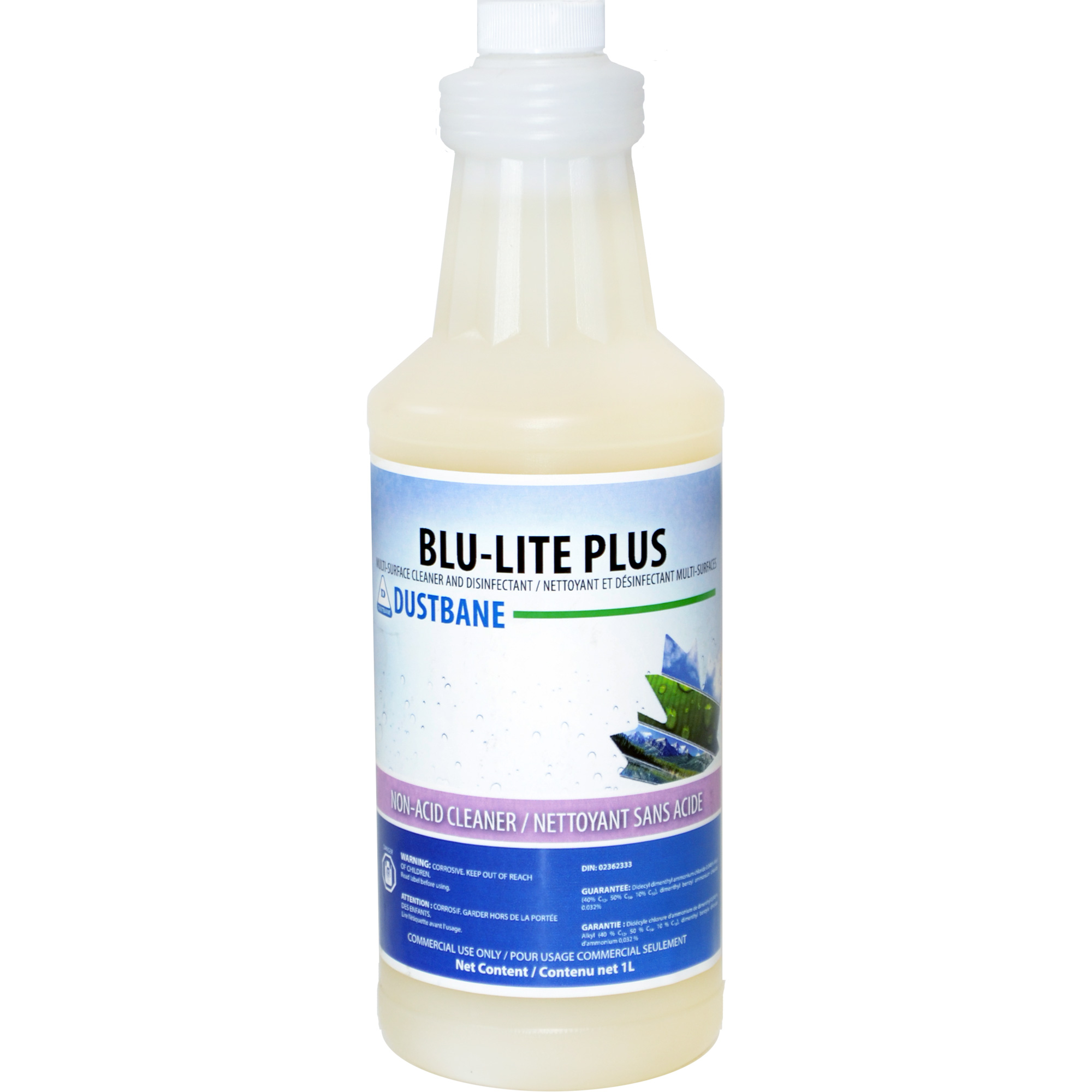 Nettoyant et désinfectant pour surfaces multiples Blu-Lite Plus, 1 L, Bouteille