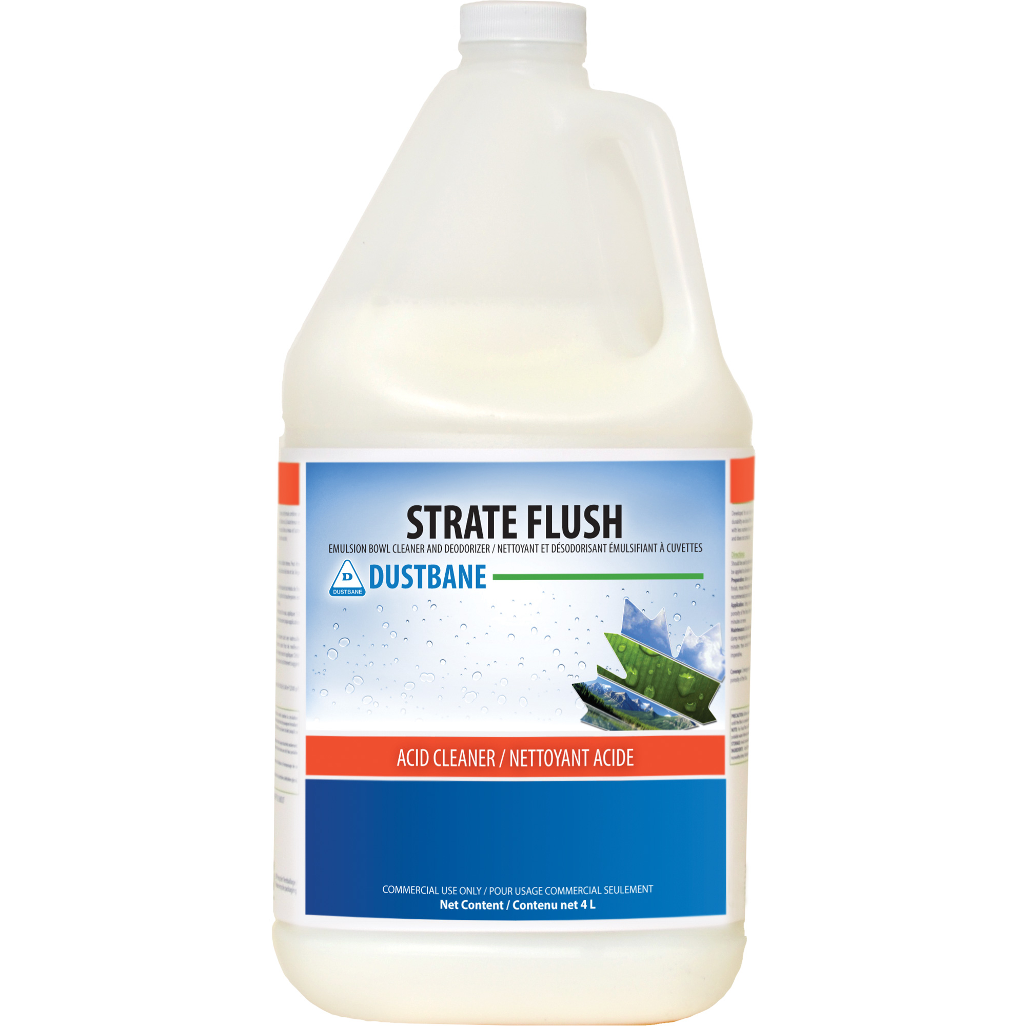 Nettoyant et désodorisant émulsifiant à cuvettes Strate Flush, 4 L, Cruche