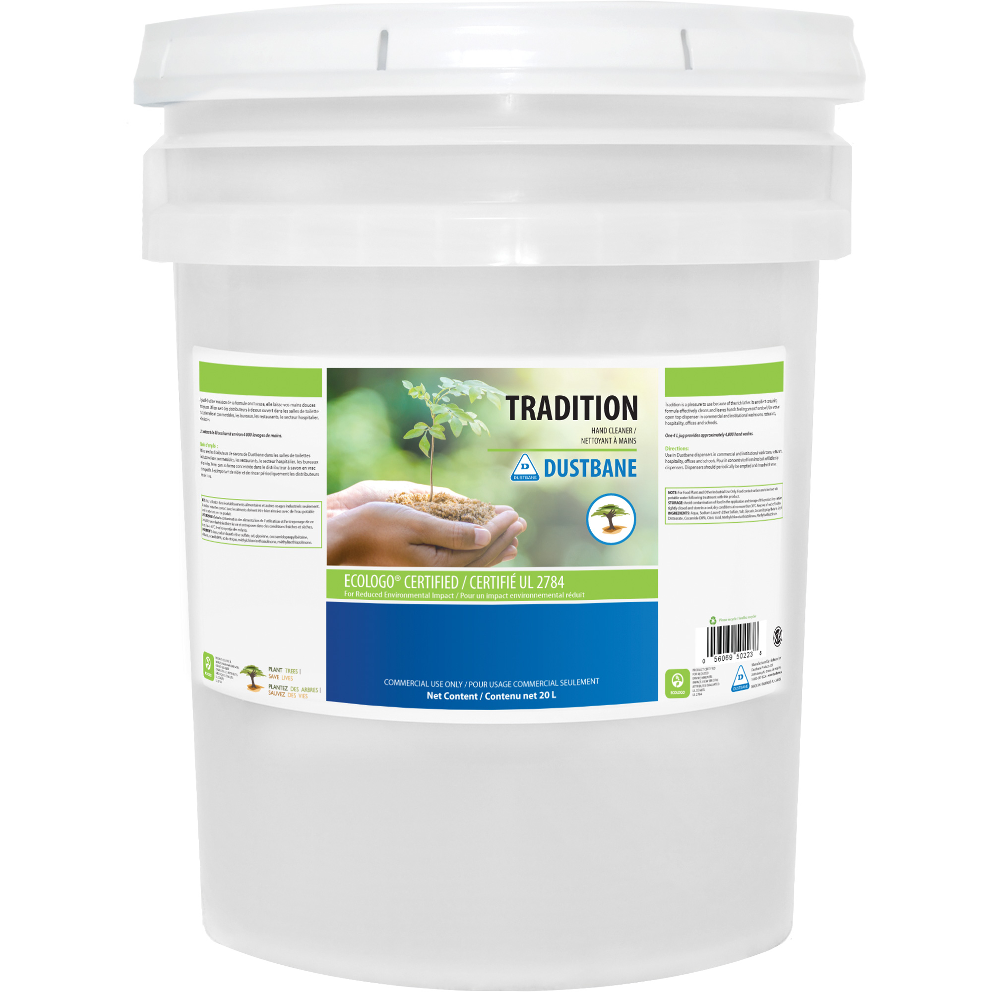 Nettoyant pour les mains Tradition, Liquide, 20 L, Sans parfum