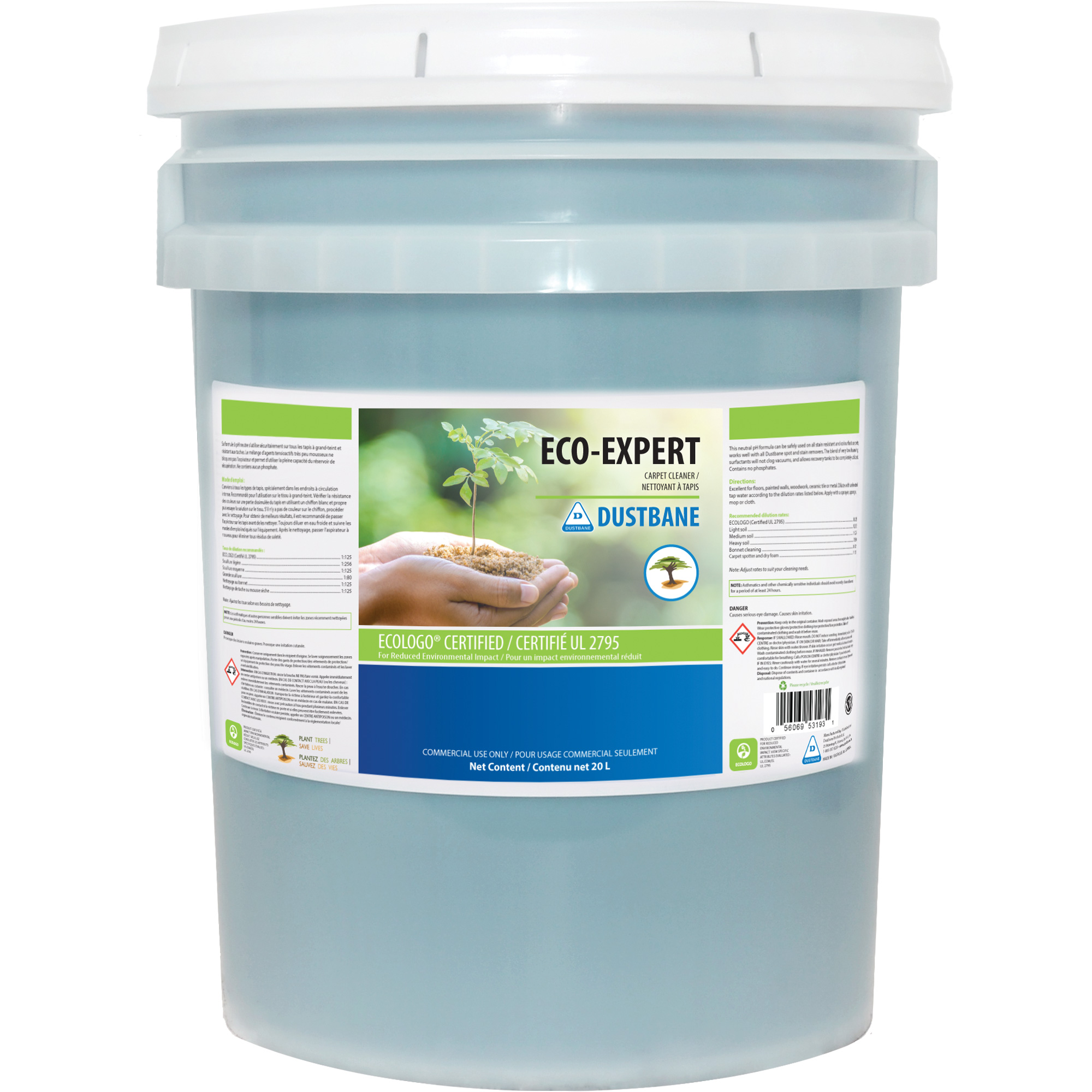 Nettoyant pour tapis Eco-Expert, 20 L, Baril