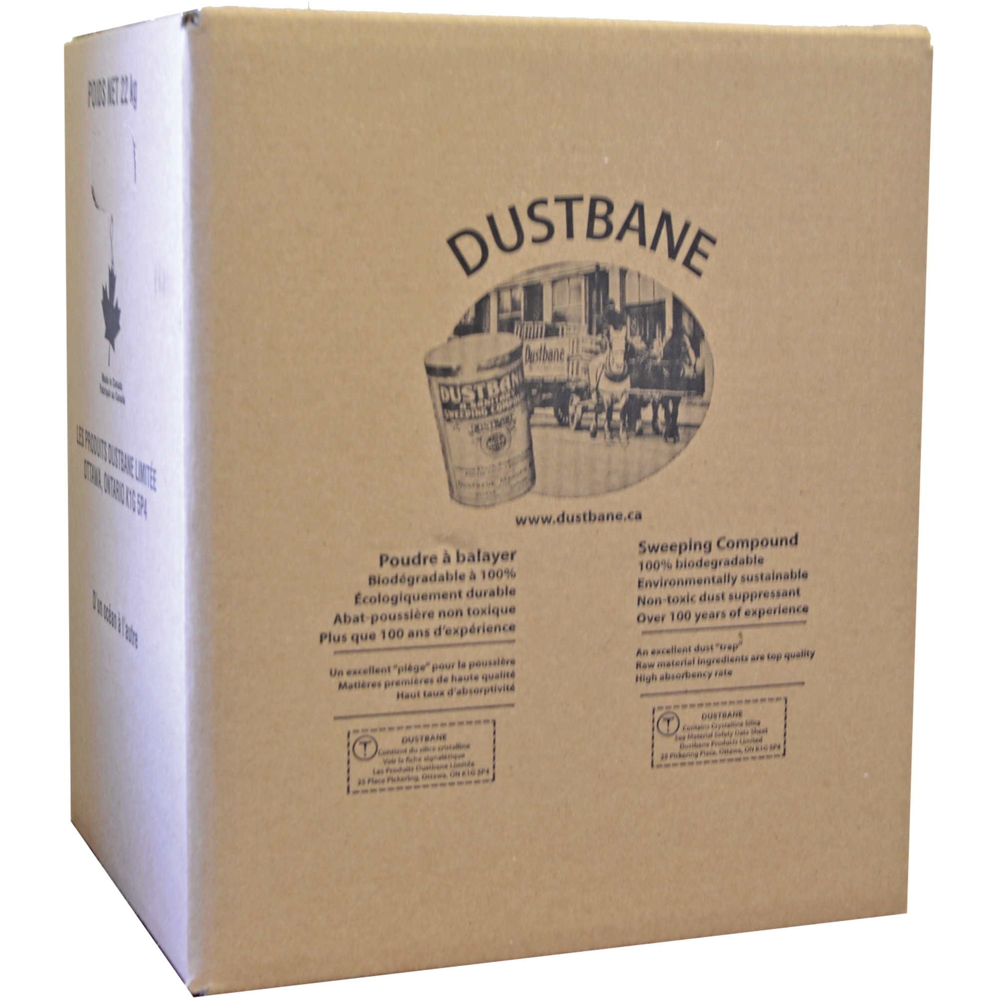 Poudre à balayer, Boîte, 45,50 lb ( 22,0 kg )