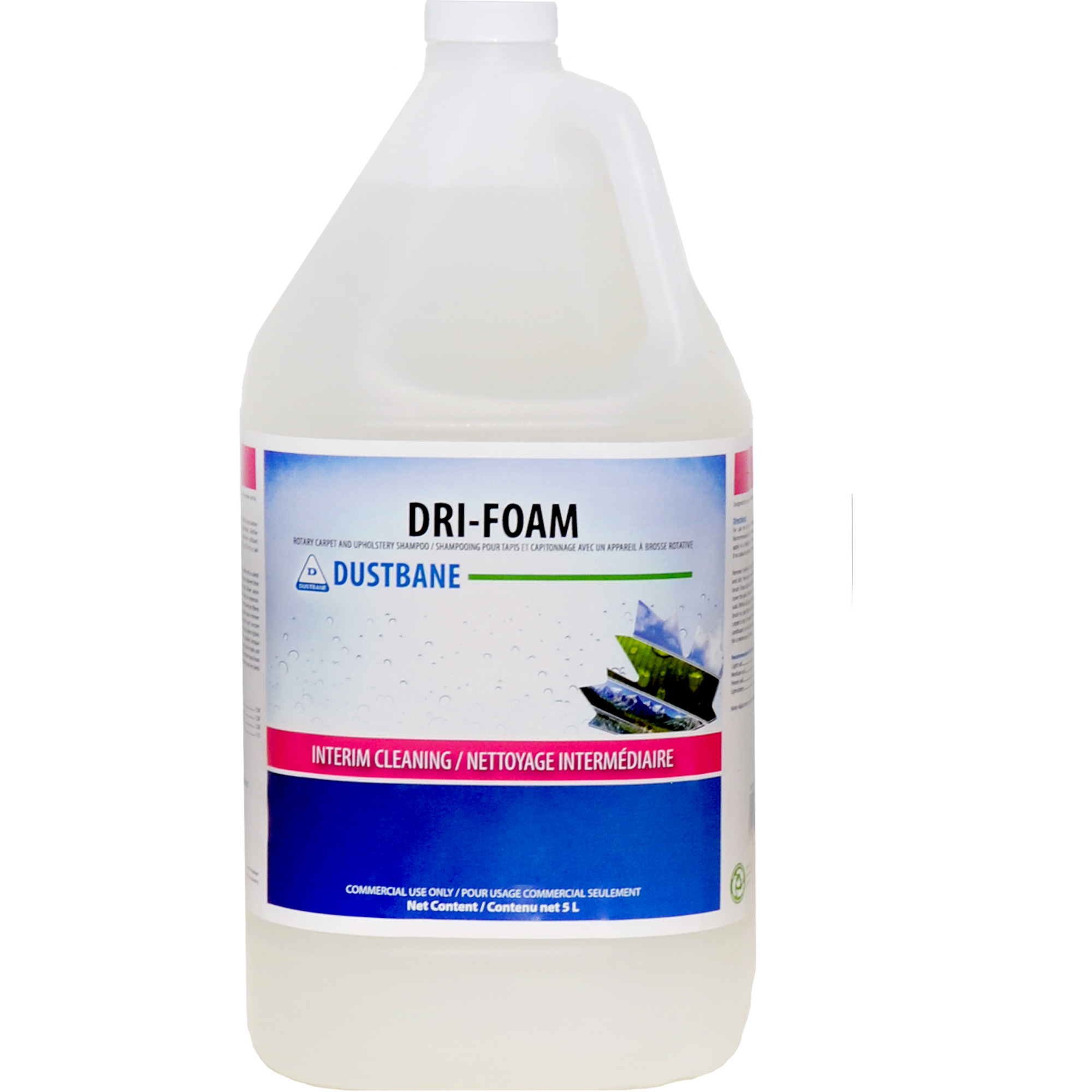 Shampooing pour tapis & meubles rembourrés avec un appareil à brosse rotative Dri-Foam, 5 L, Cruche