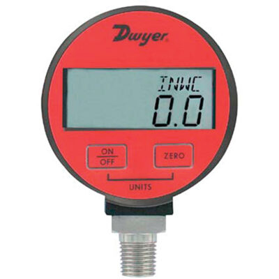 Manomètre, 2-31/50", 100 psi, Fixation inférieure, Numérique