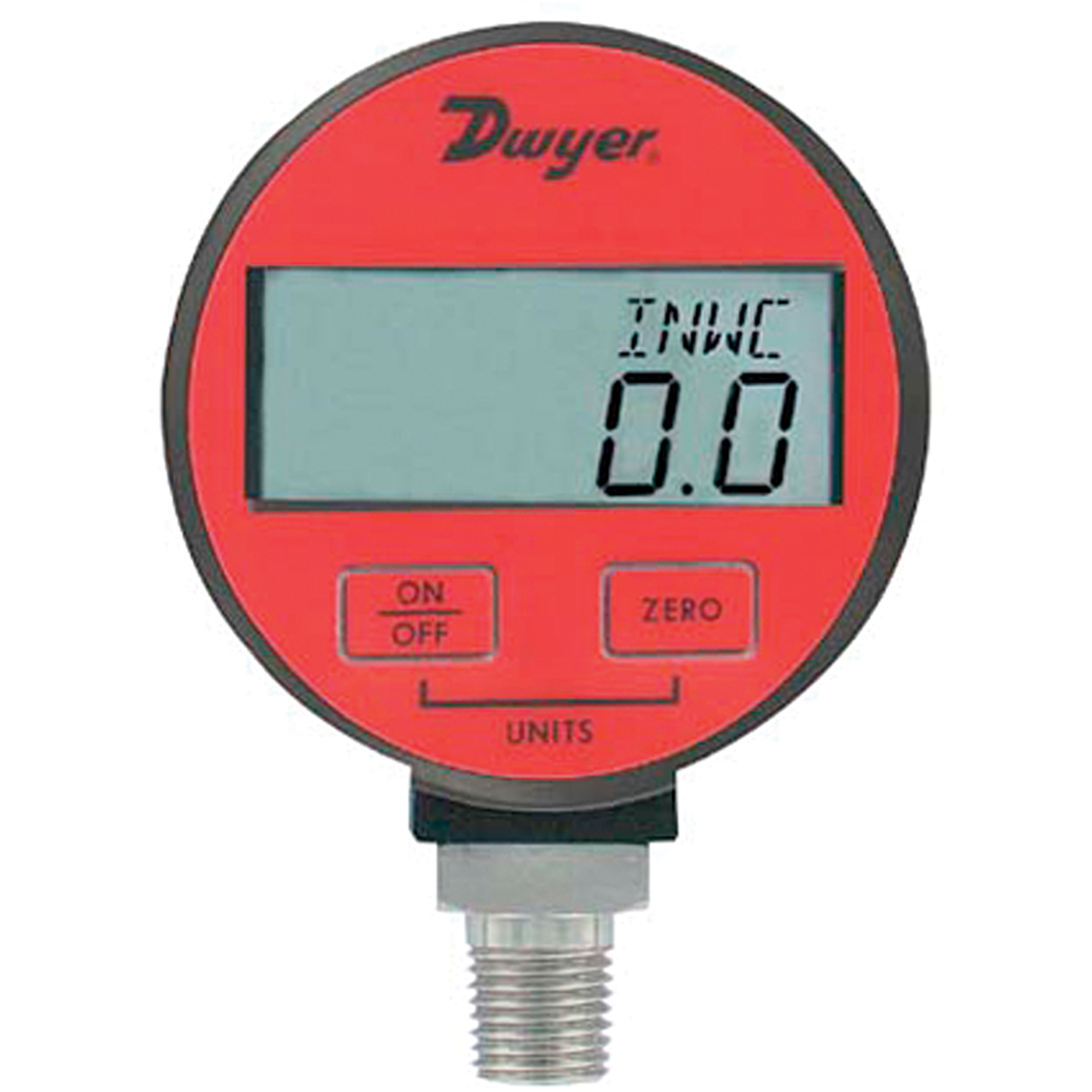 Manomètre, 2-31/50", 100 psi, Fixation inférieure, Numérique
