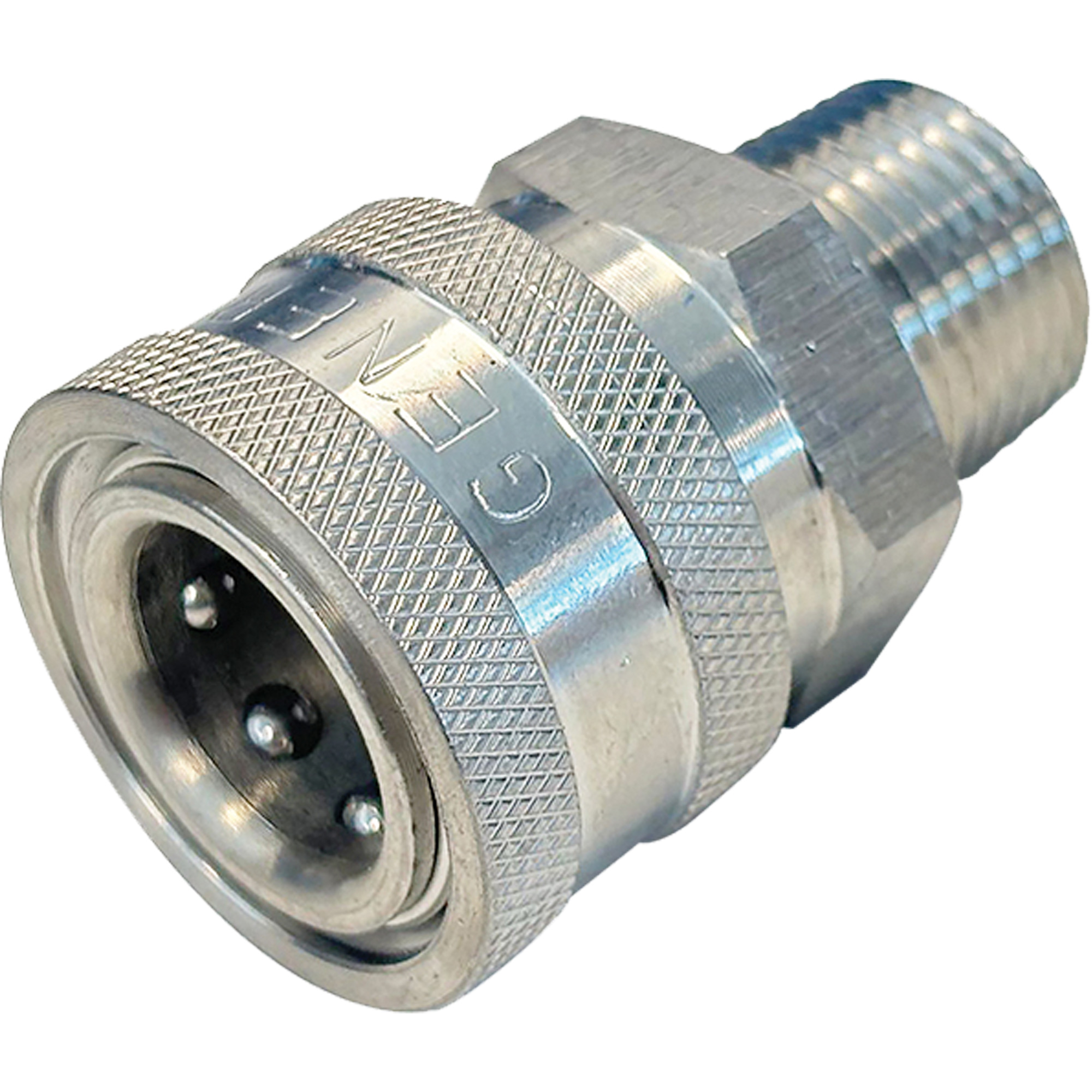 Douilles mâles 3/8" à désaccouplement rapide en acier inoxydable 316