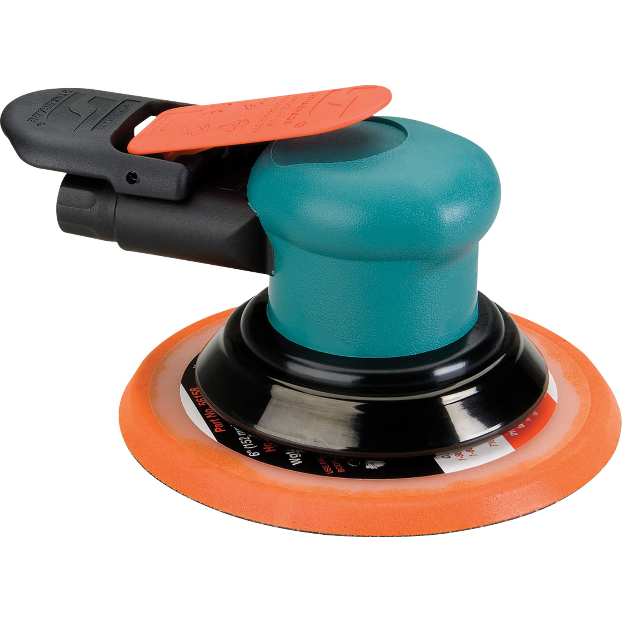 Ponceuses à orbite aléatoire 6" sans aspirateur Dynorbital-SpiritMC, Dia 6", Entrée 1/4" NPT, 12 000 Tr/min