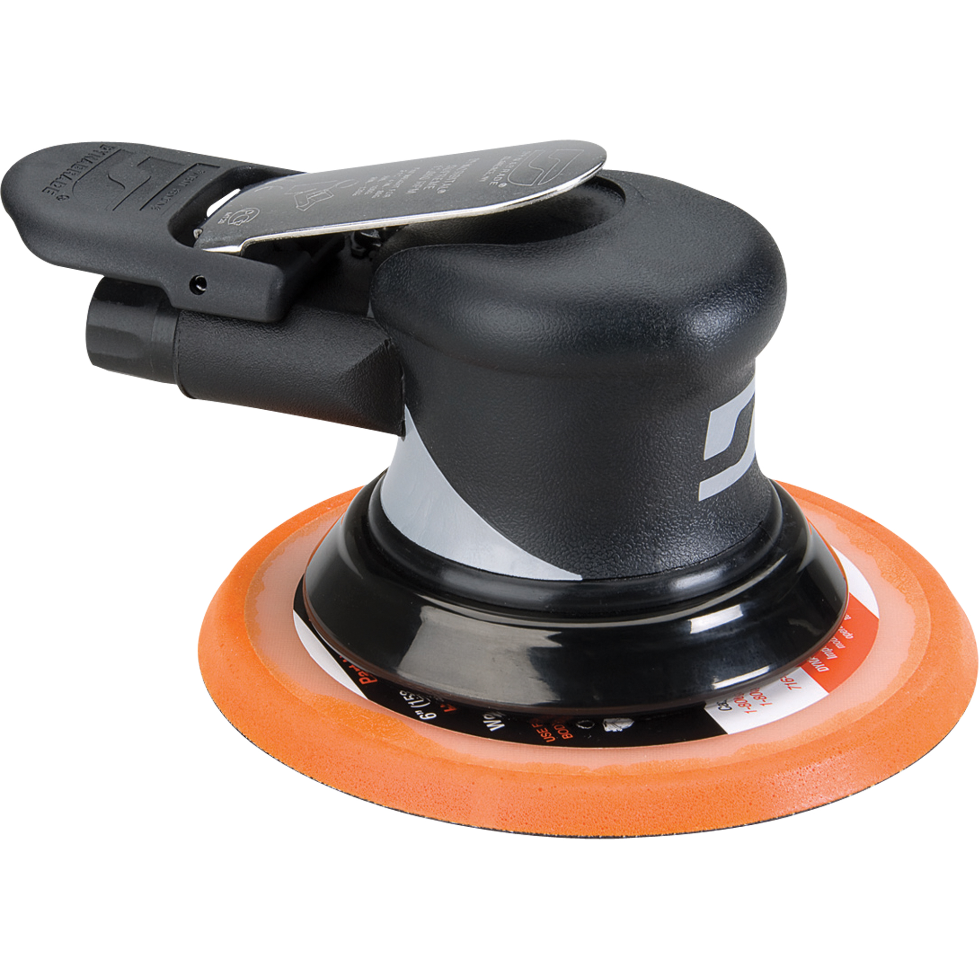 Ponceuses à orbite aléatoire 6" sans aspirateur DynorbitalMD suprême, Dia 6", Entrée 1/4" NPT, 12 000 Tr/min