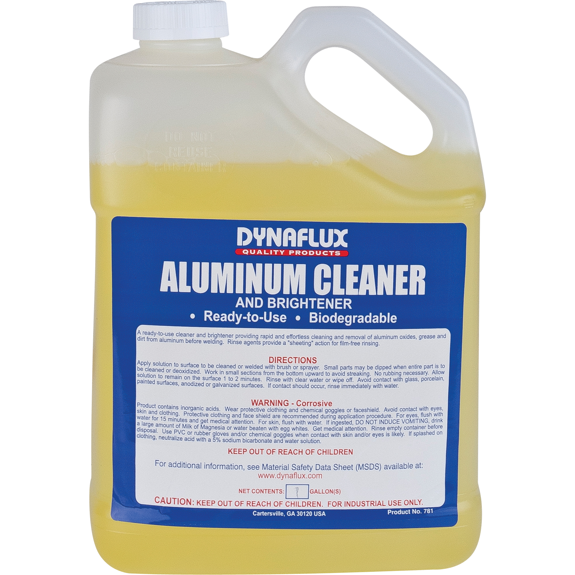 Nettoyants ultra brillants pour aluminium, Cruche