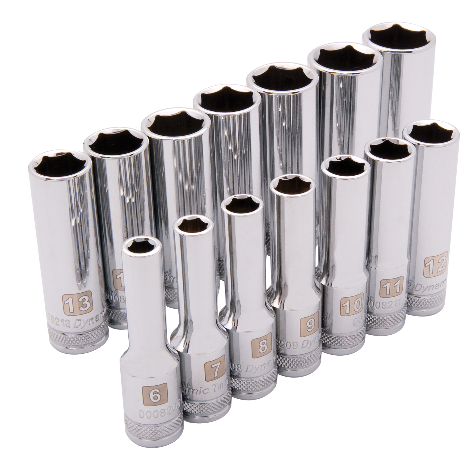 Jeu de douilles métriques, 14 Mcx, Prise de 3/8", Profond